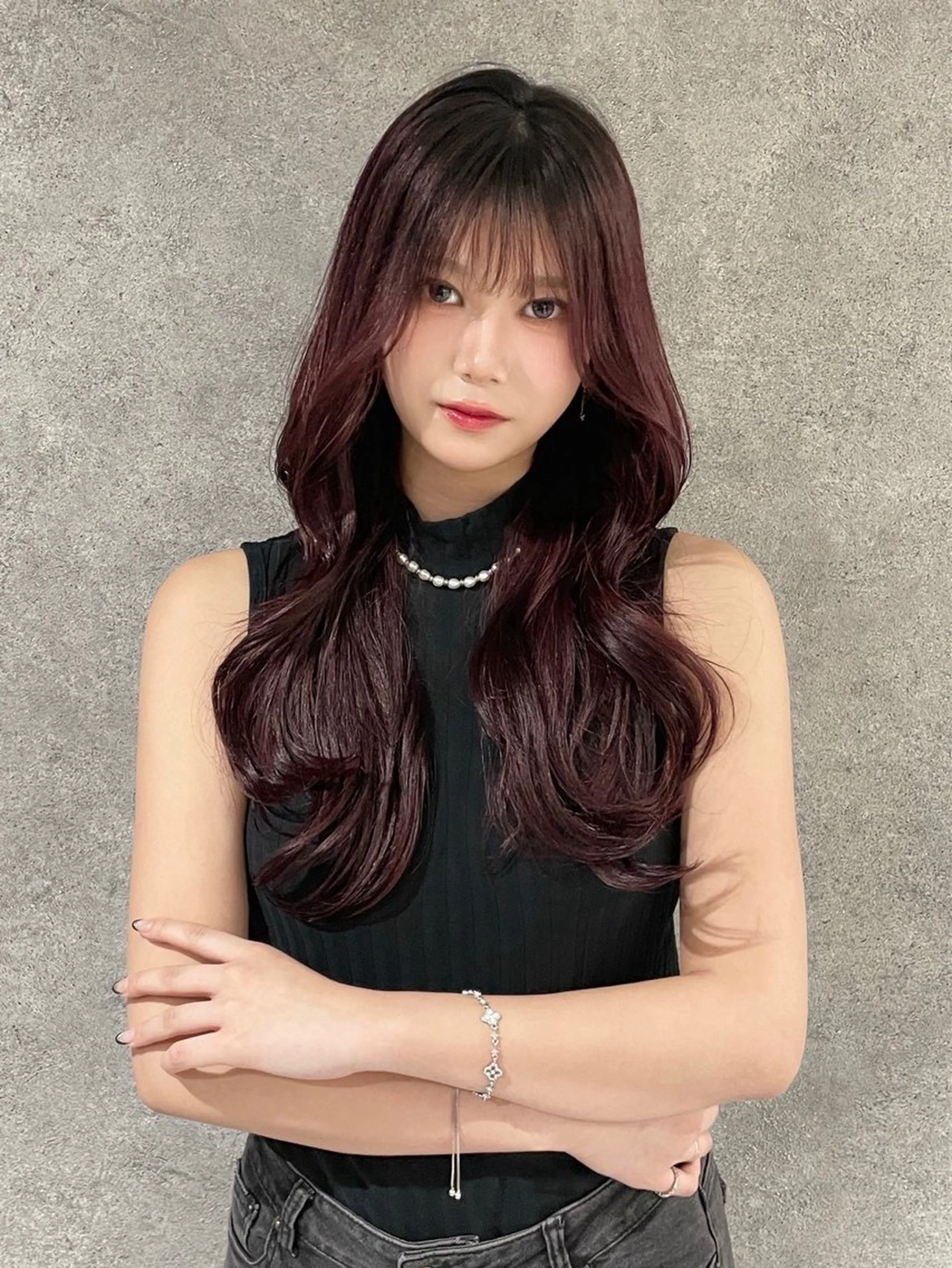 ロング カラー 透明感/艶感/縮毛 矯正/NATSUMIのヘアスタイル