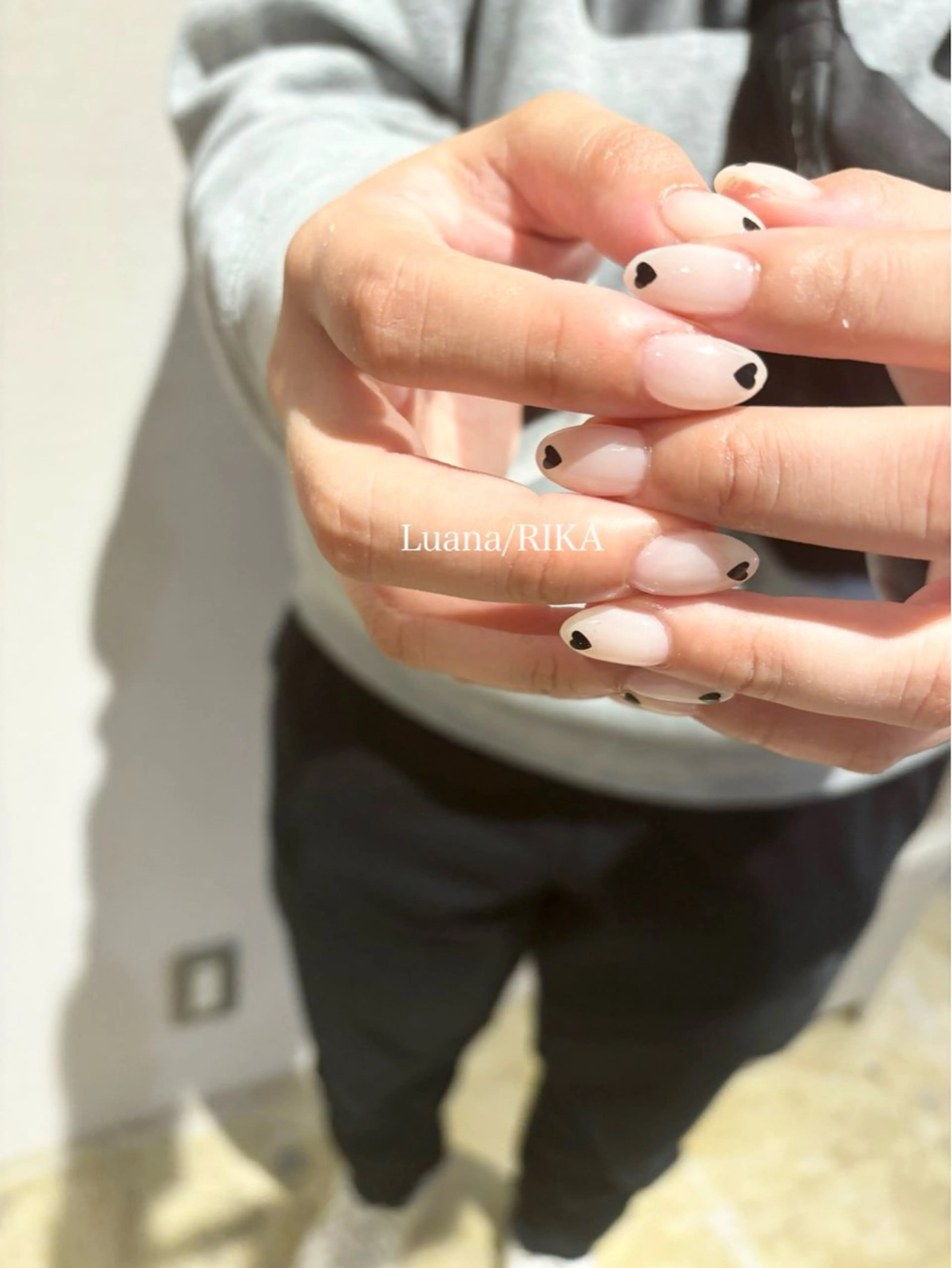 ネイル ハート ハンドネイル Nail Salon Luana Rikaのネイルデザイン