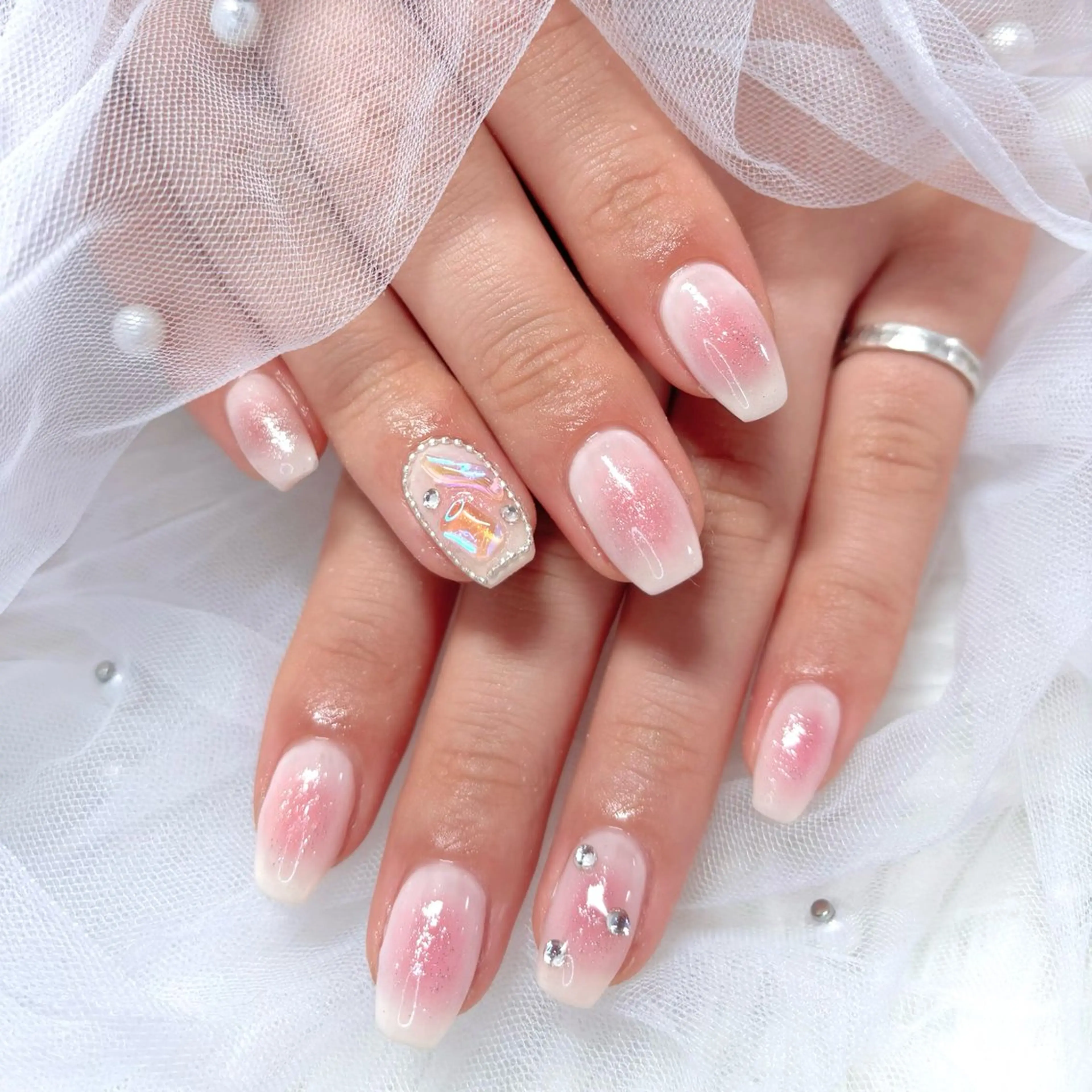 ネイル アートネイル チークネイル ジェルネイル パラジェル ハンドネイル Noix nailのネイルデザイン