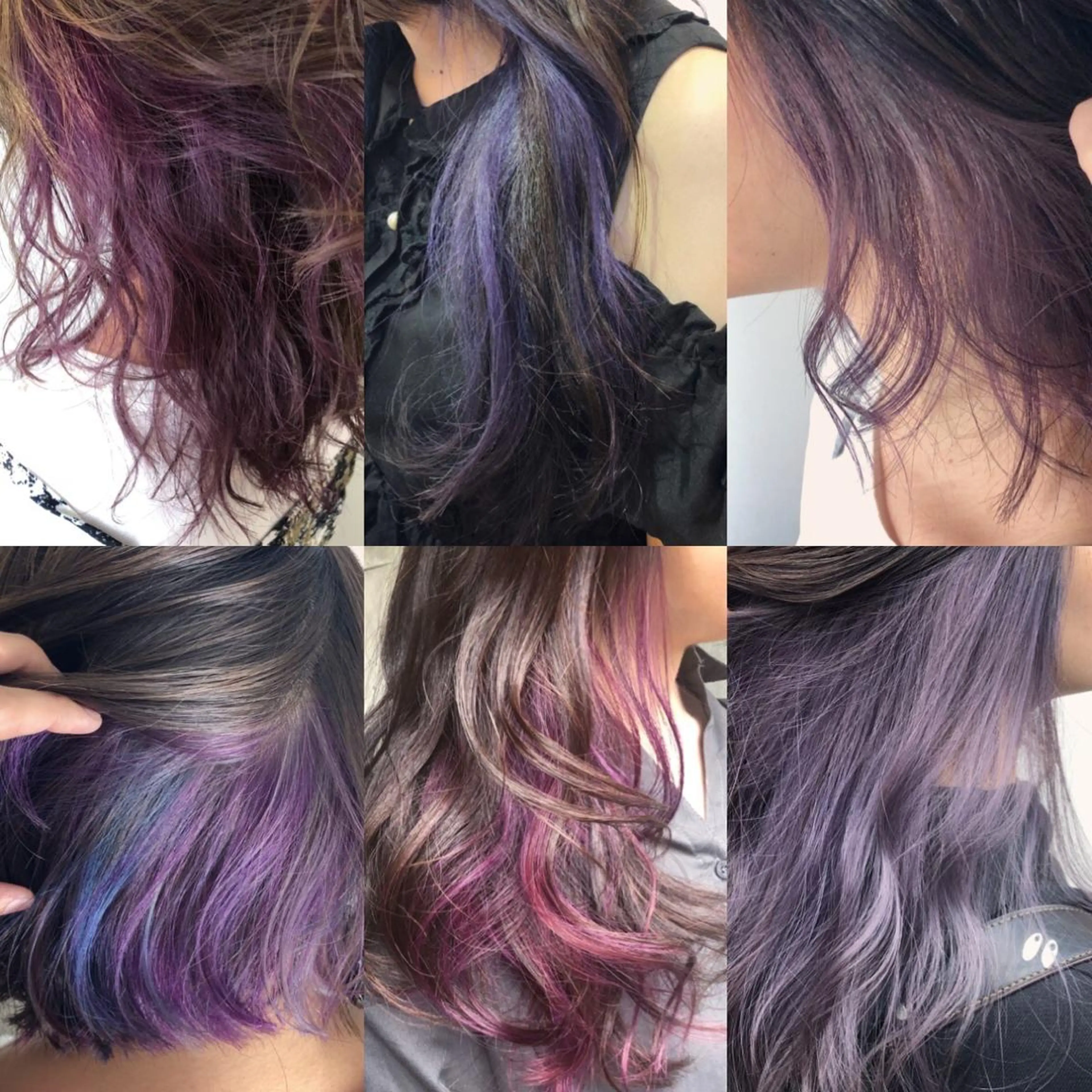 ミディアム パープルカラー カット ヘアカラー トリートメント 原宿サロン代表 デザインカラー伊藤卓のヘアスタイル