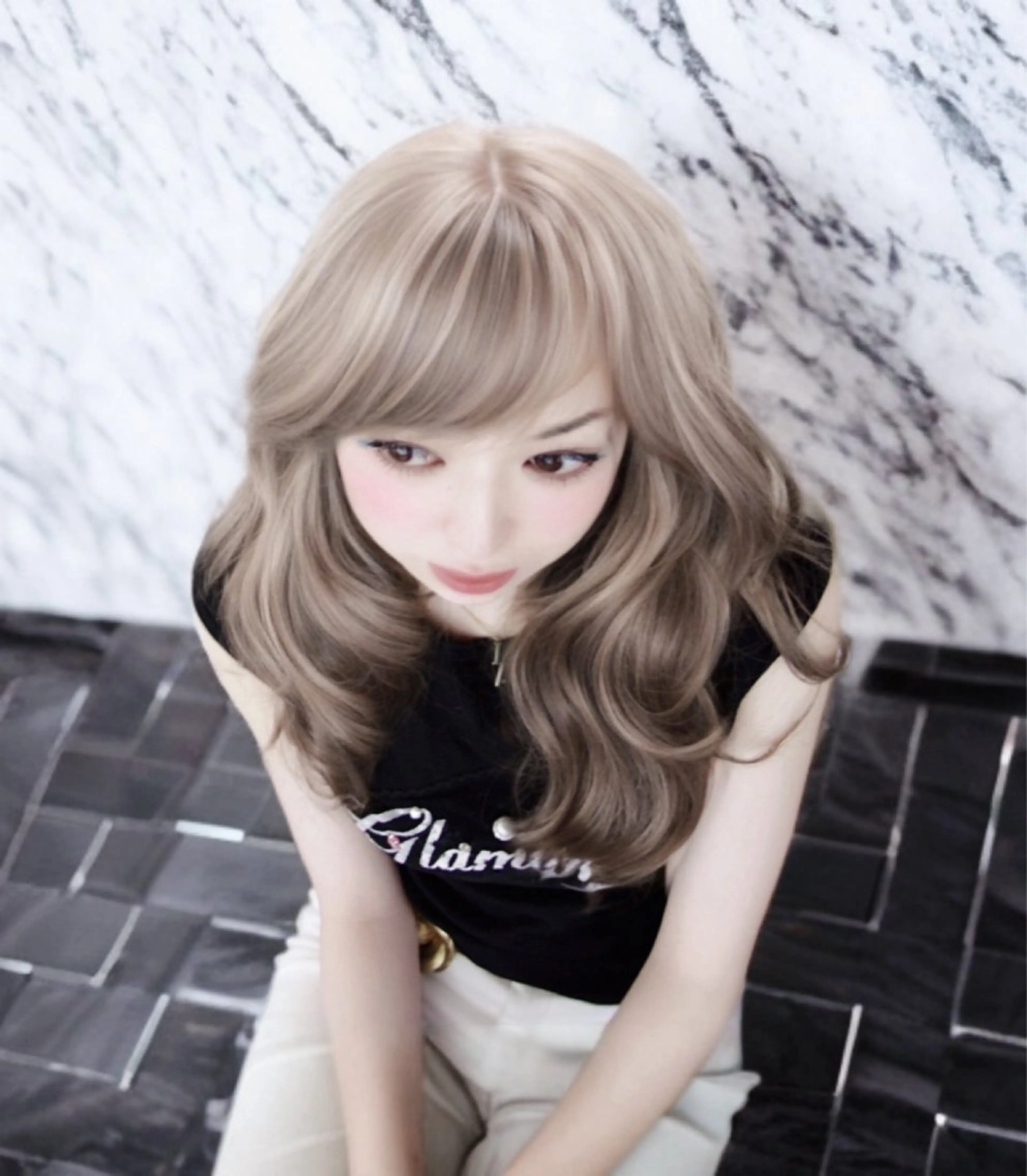 ロング カラー コンプリート ヘアのヘアスタイル