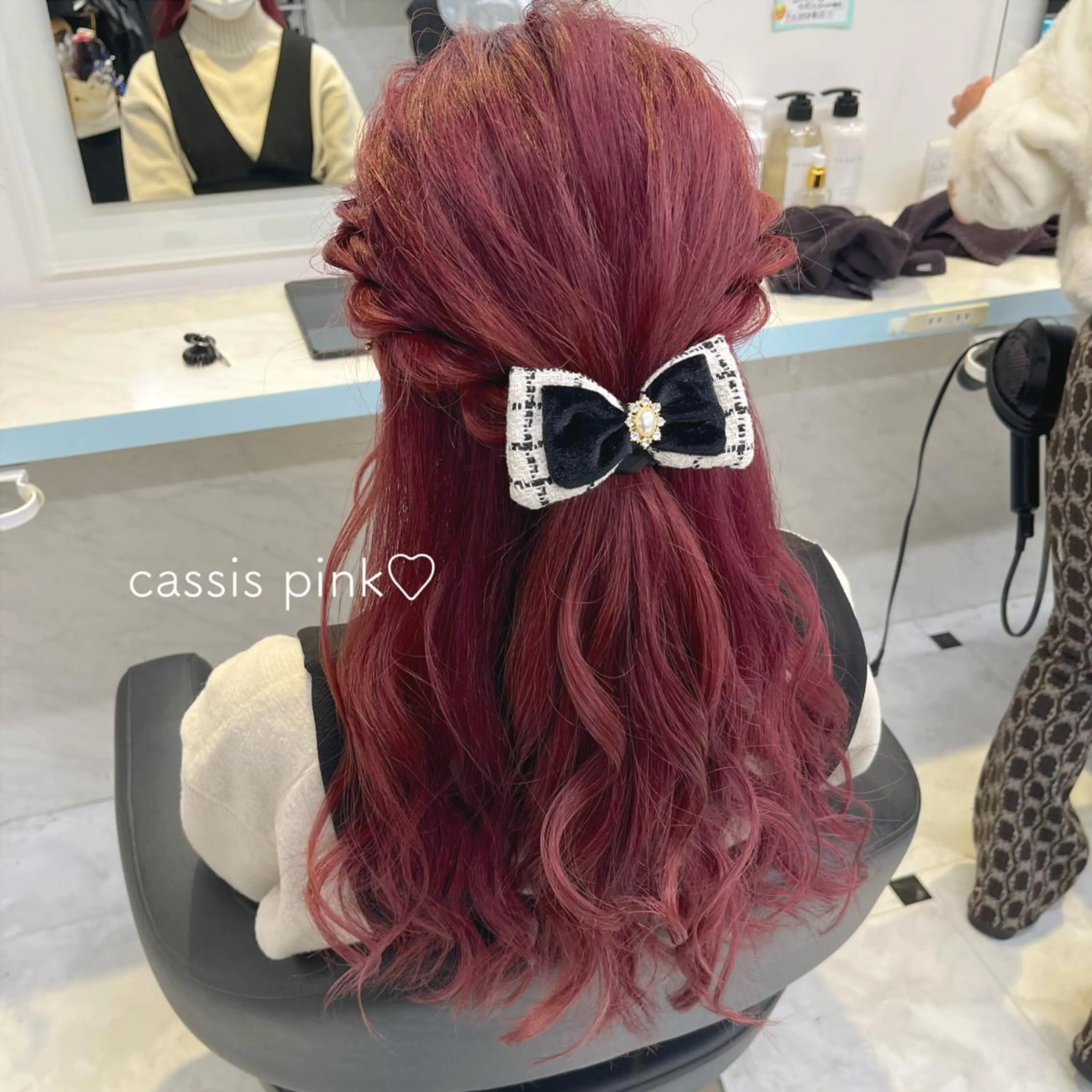 セミロング カラー ヘアアレンジ ヘアセット 愛されカラー🩷 はるなのヘアスタイル