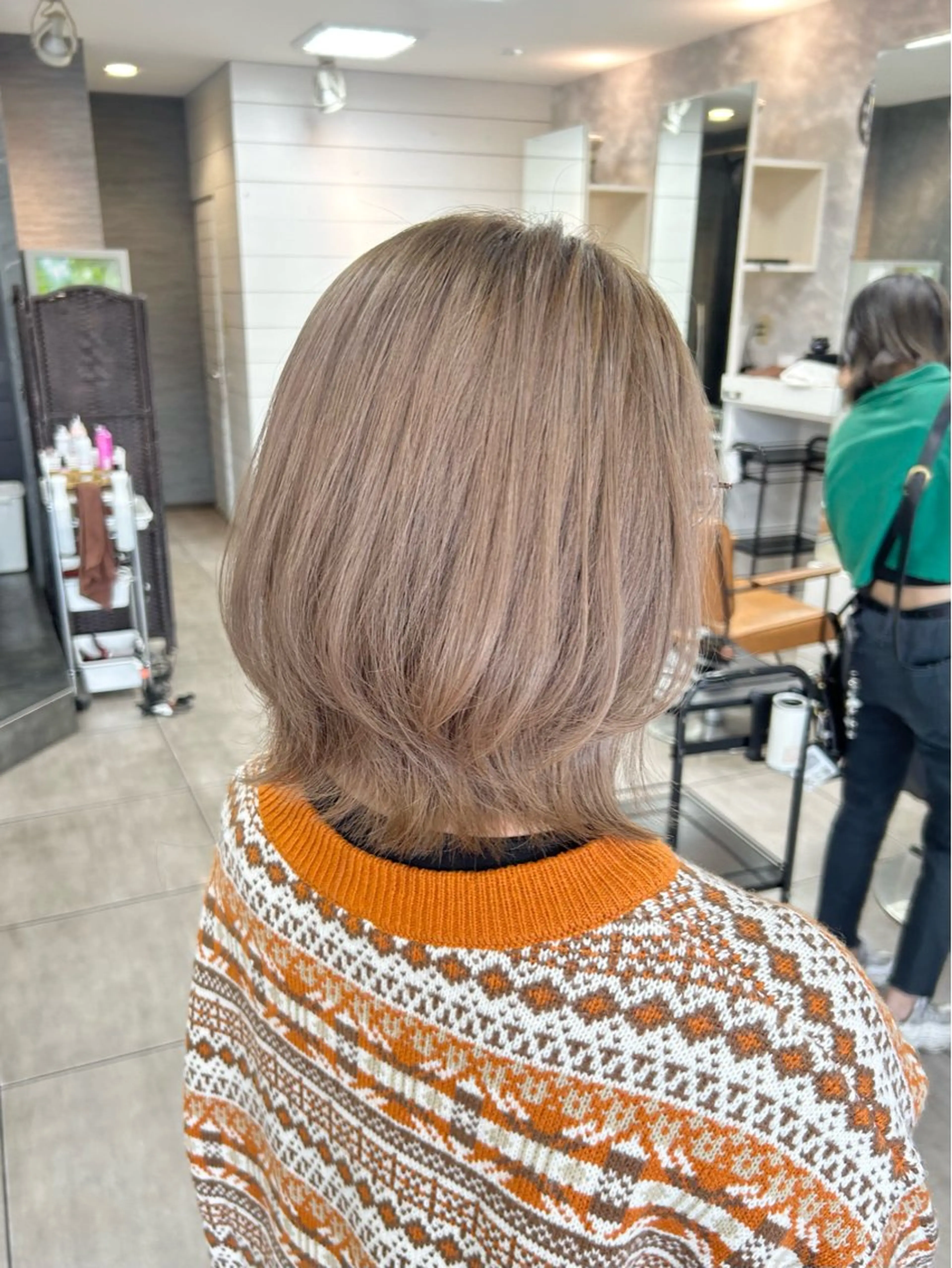 ミディアム カット ヘアカラー トリートメント 🫧艶髪カラー🫧 森本くるみのヘアスタイル