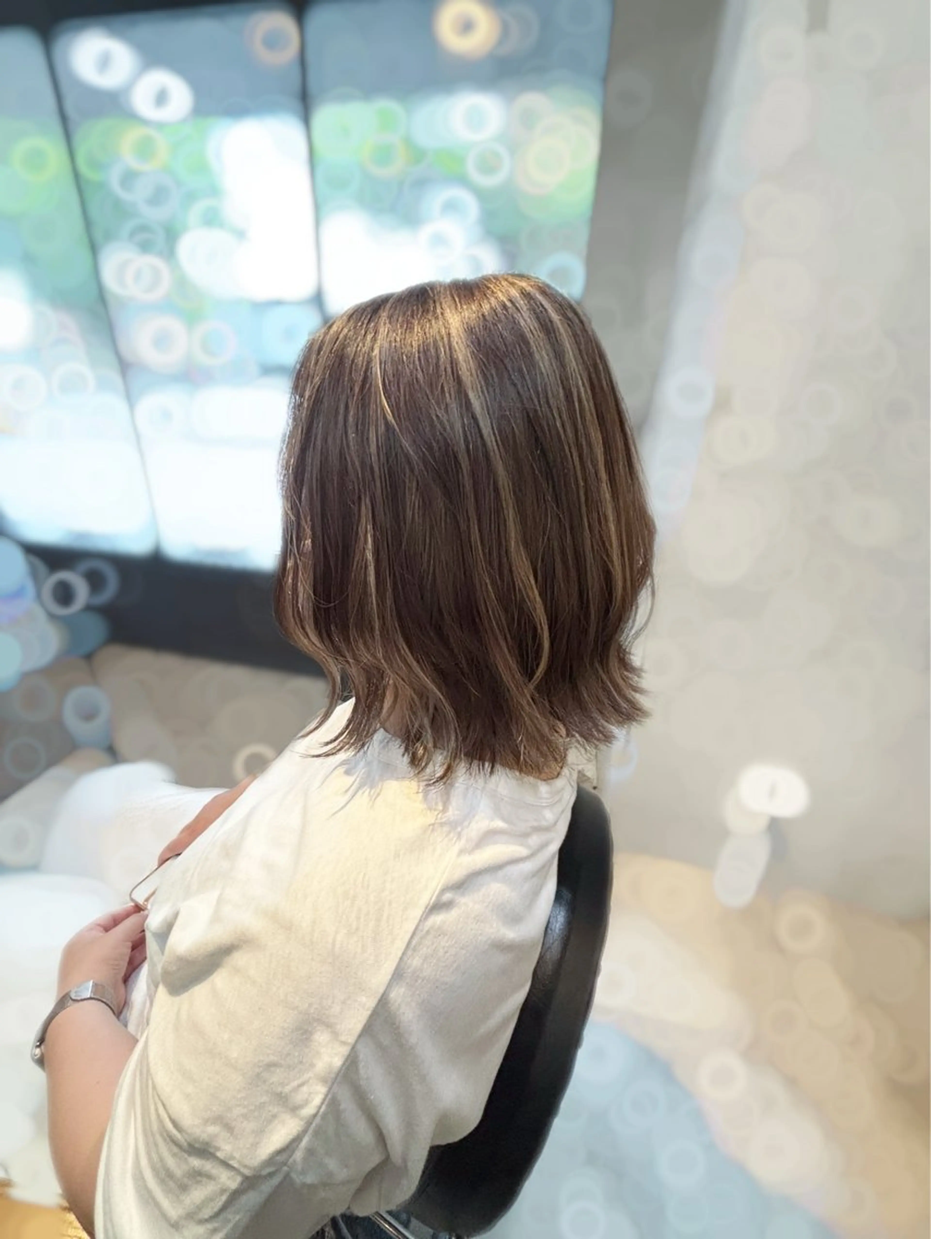 ハイライト＋潤いカラーの写真
