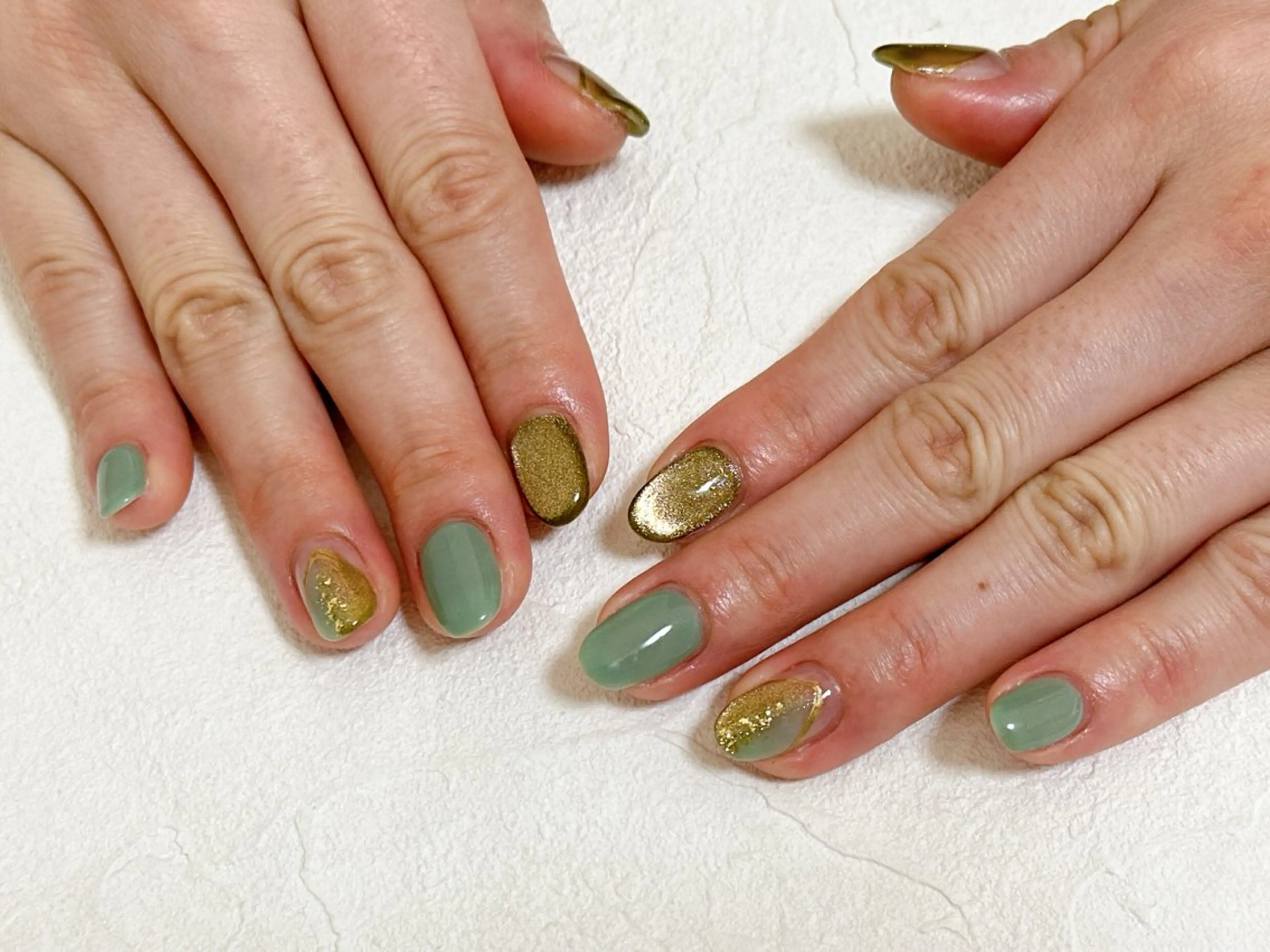 ネイル オーロラネイル 入学式 フットネイル フレンチネイル ジェルネイル Mogu nail 二子玉川のネイルデザイン