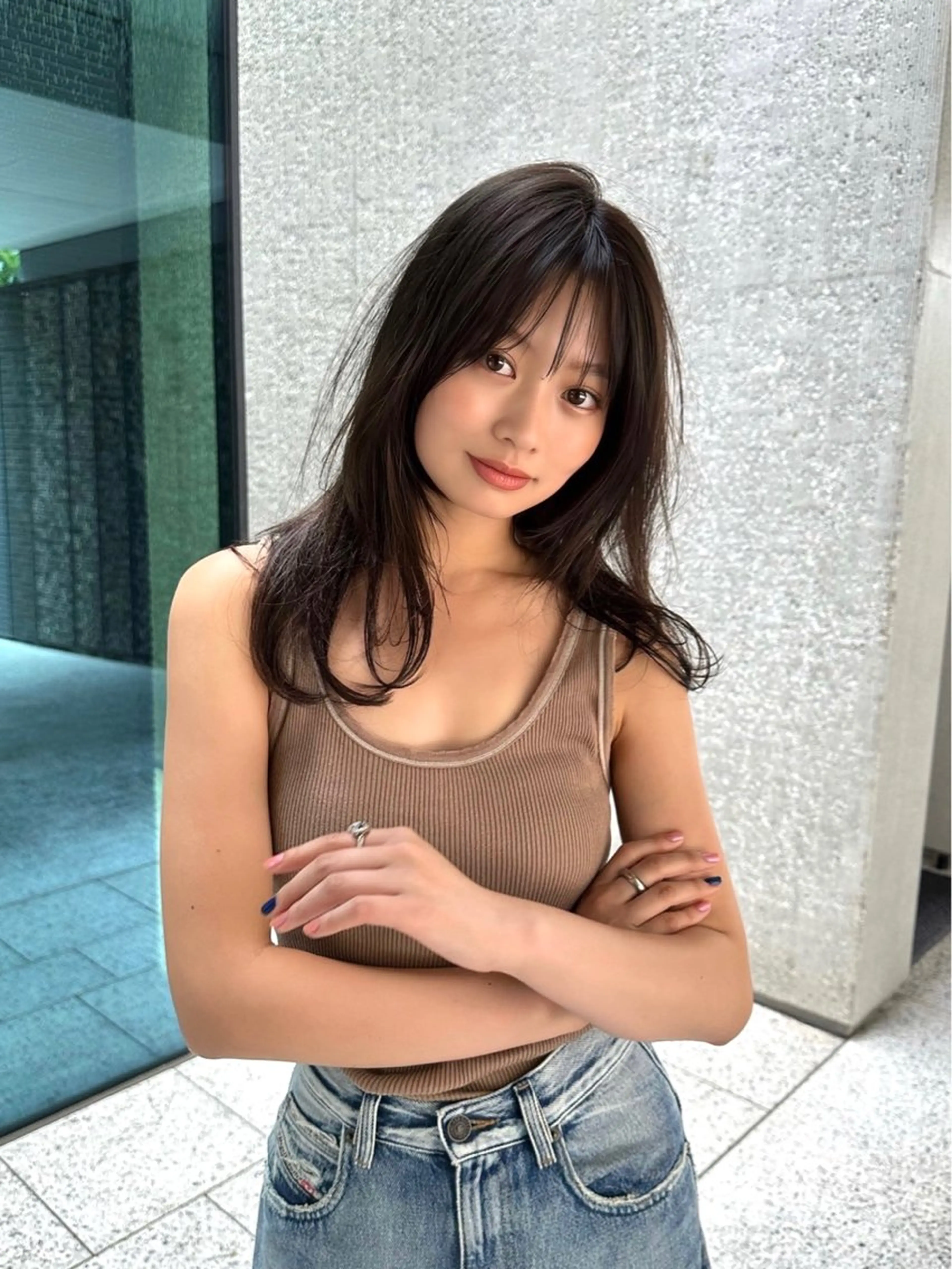 セミロング レイヤーカット LEANE THE TOKYO所属・レイヤーカット無料/ 青山/荒谷進介のヘアスタイル