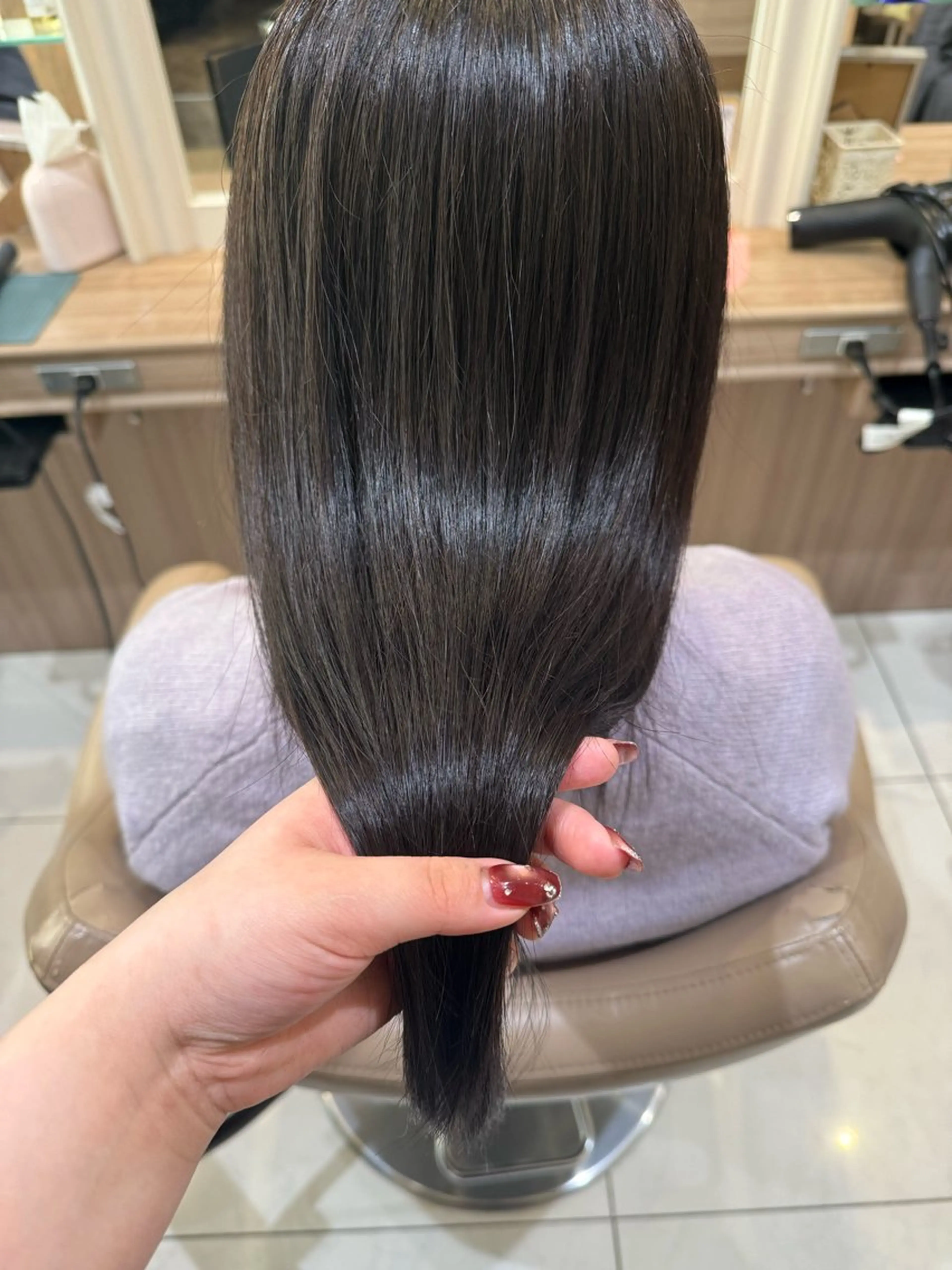 ロング カラー カット ヘアカラー トリートメント 韓国ヘアメイク🎀/ 縮毛矯正✨山本媛香のヘアスタイル