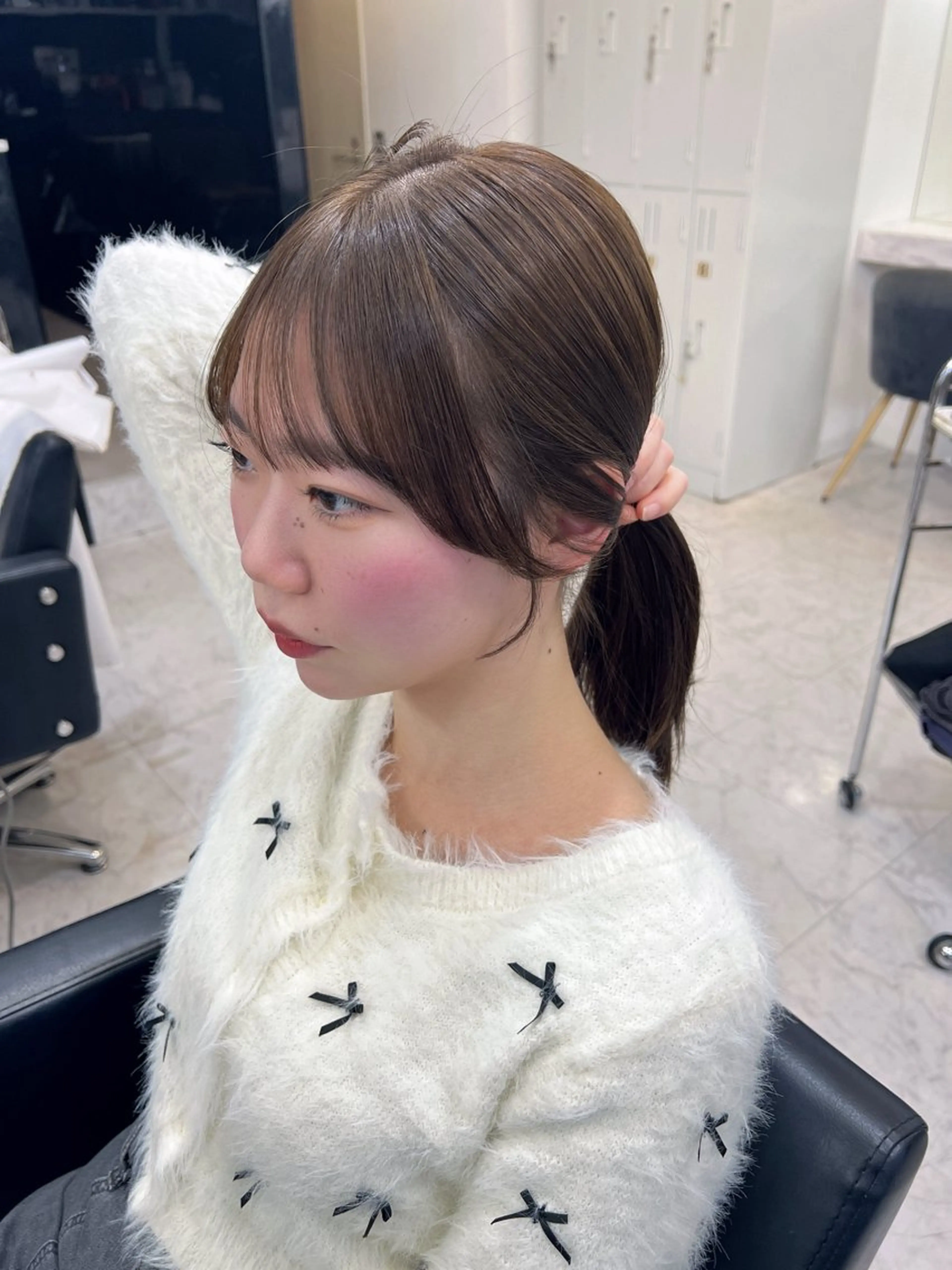 ミディアム カラー 顔周りカット カット ヘアカラー トリートメント ✨髪質改善✖︎韓国 レイヤー✨ナカムラのヘアスタイル
