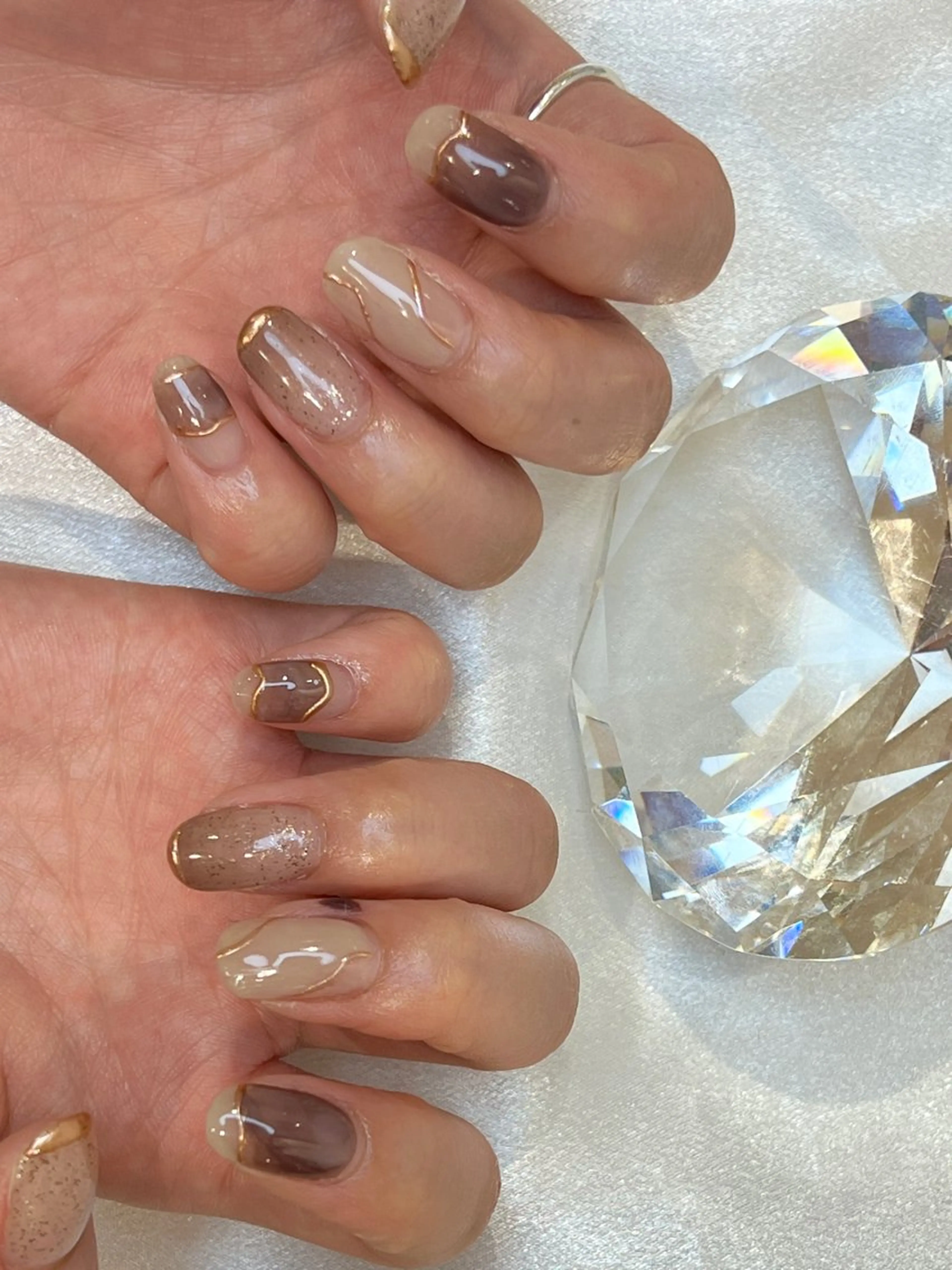 ネイル アートネイル ニュアンスネイル ハンドネイル 個性派ニュアンス nuts nail所属・【池袋】nuts nail　なつみのネイルデザイン