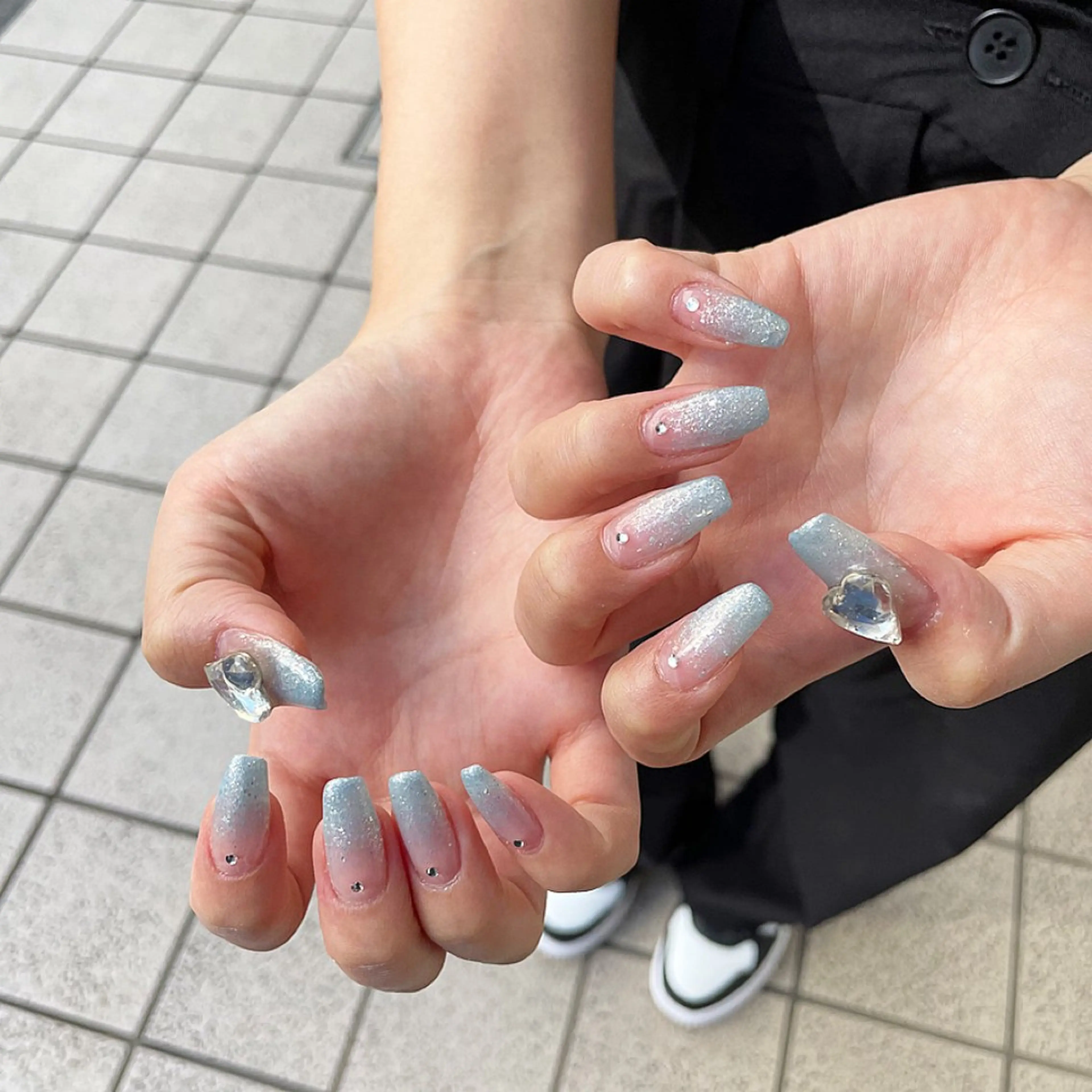 ネイル キラキラネイル ストーンネイル ハンドネイル Bianca川越西口 KITAZAKI🫧のネイルデザイン