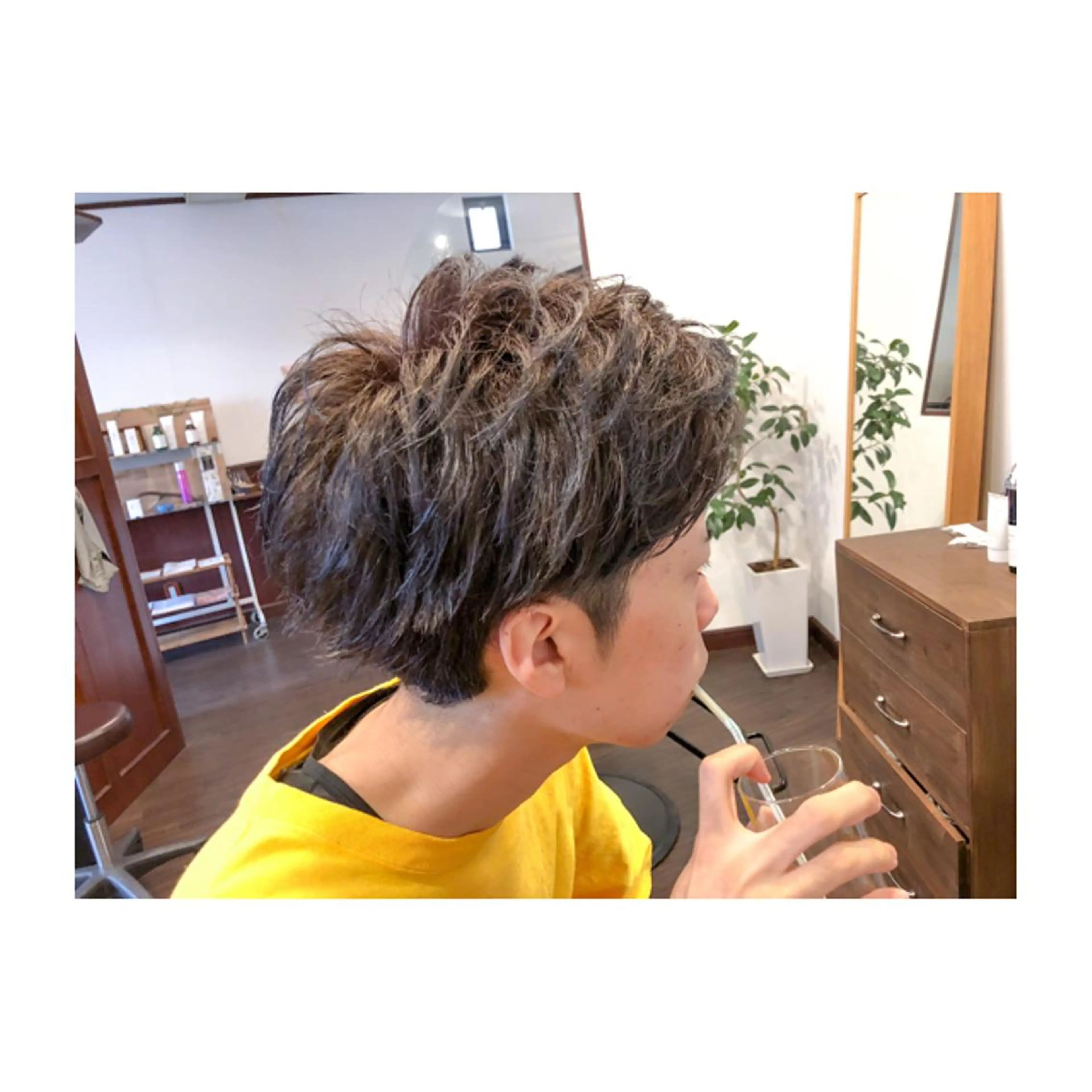 ショート カラー メンズ マッシュ グレージュ シルバー HAIRsalon BONDS所属・山本 佳裕のヘアスタイル