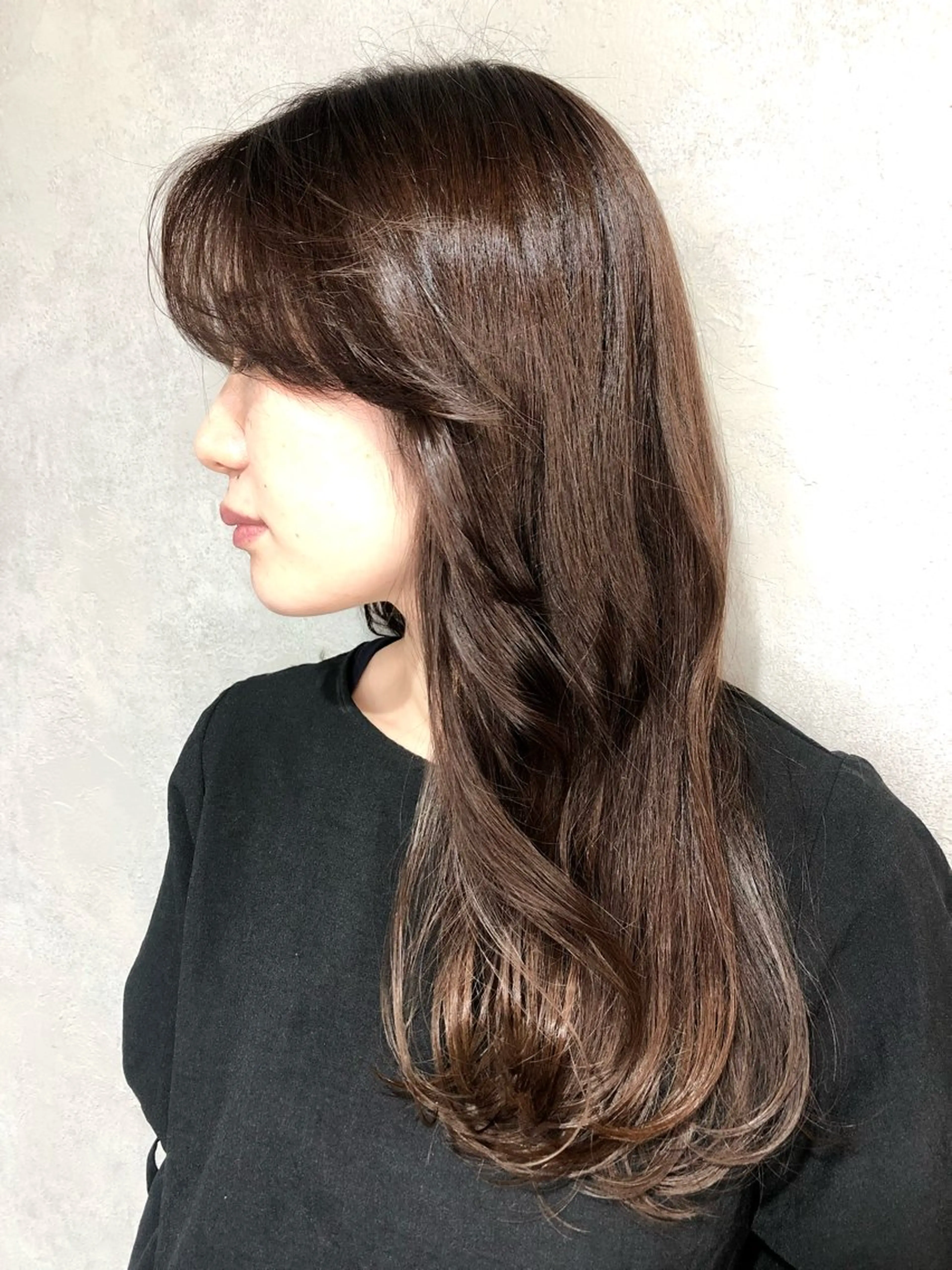 セミロング 韓国風ヘア 💗艶カラー💗 CECILのヘアスタイル