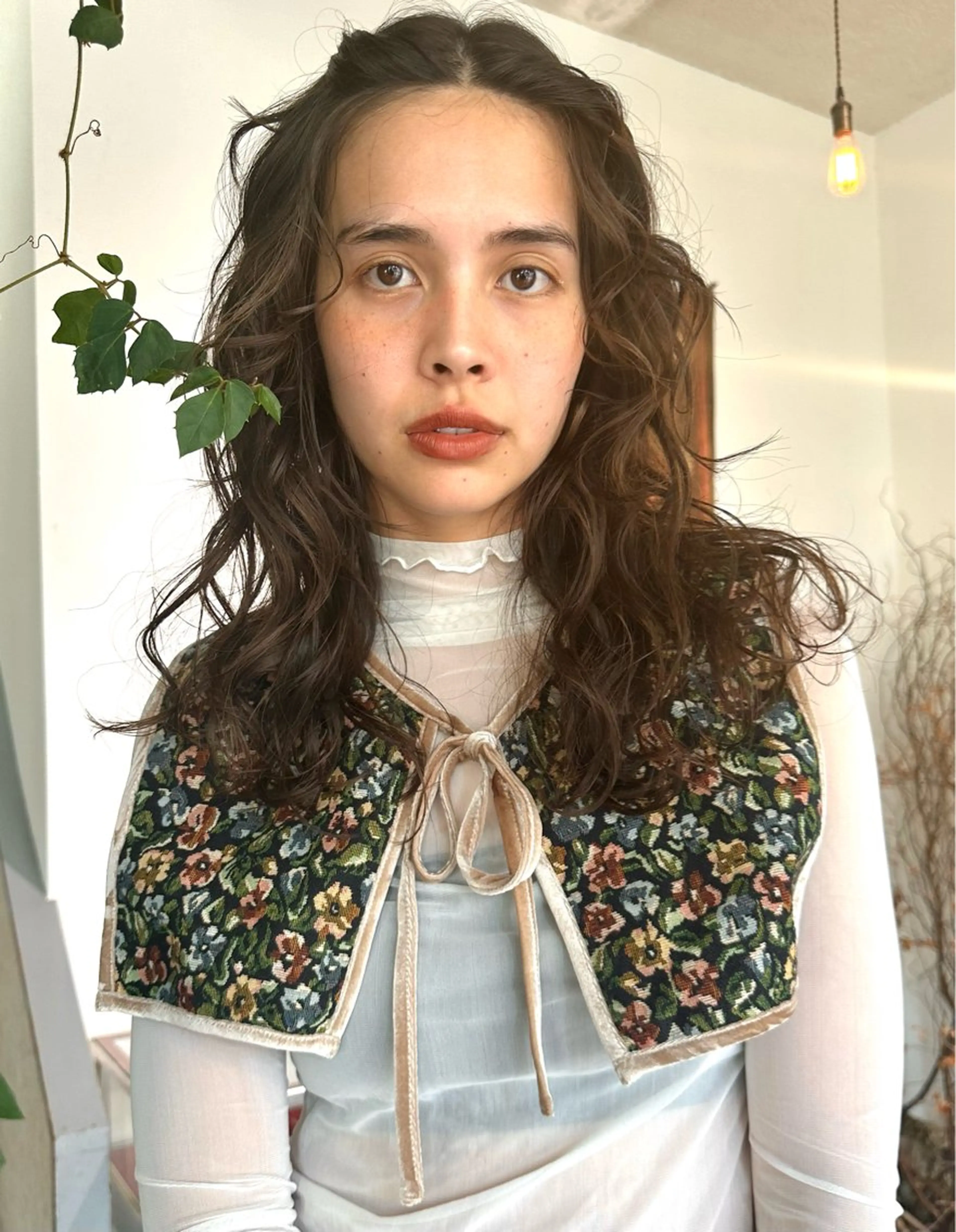 セミロング 顔周りカット ヘアカラー Mado Tsujido所属・小野江 祐李のヘアスタイル