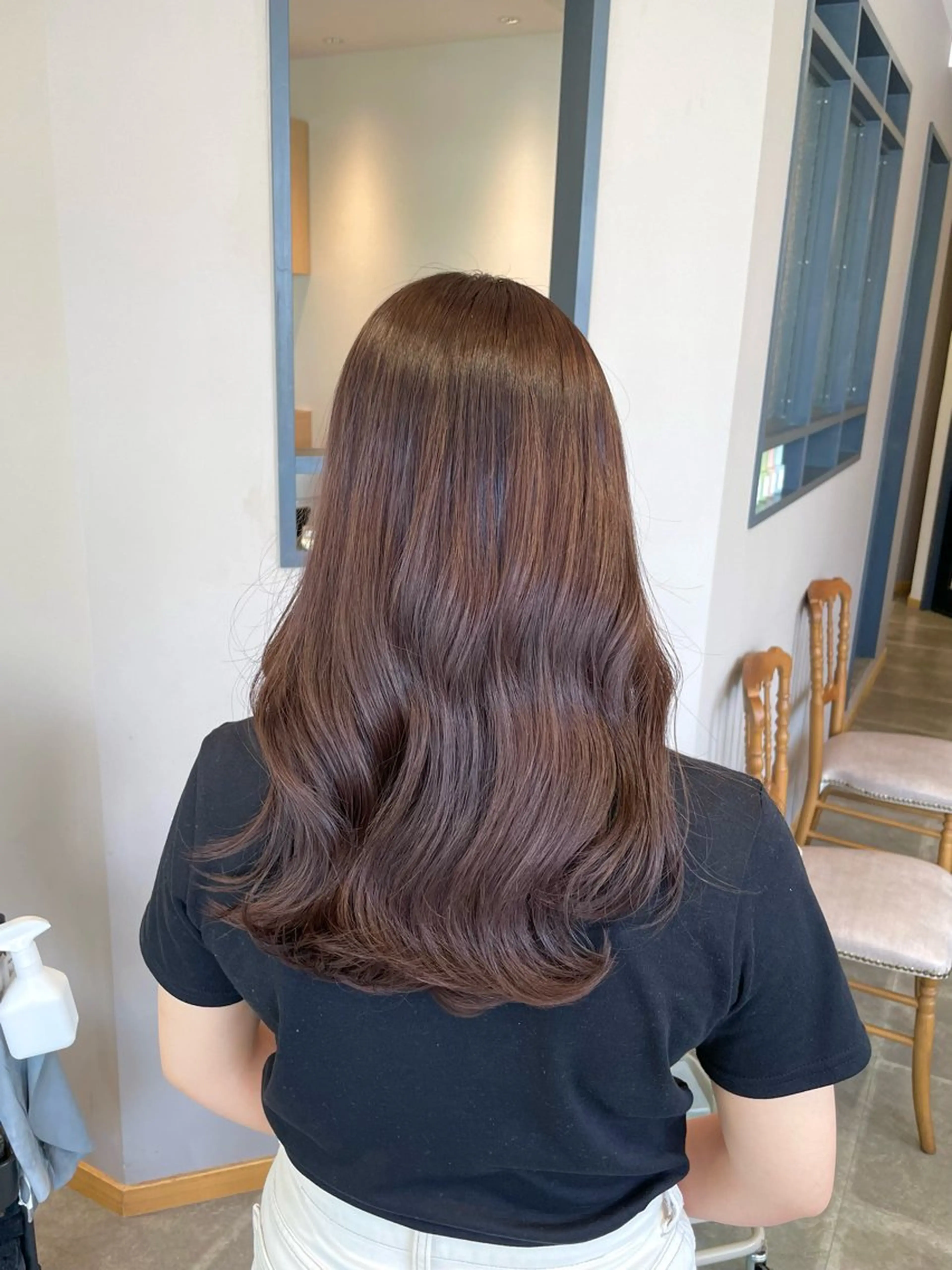 ロング カラー カット ヘアカラー トリートメント 西村 れいのヘアスタイル