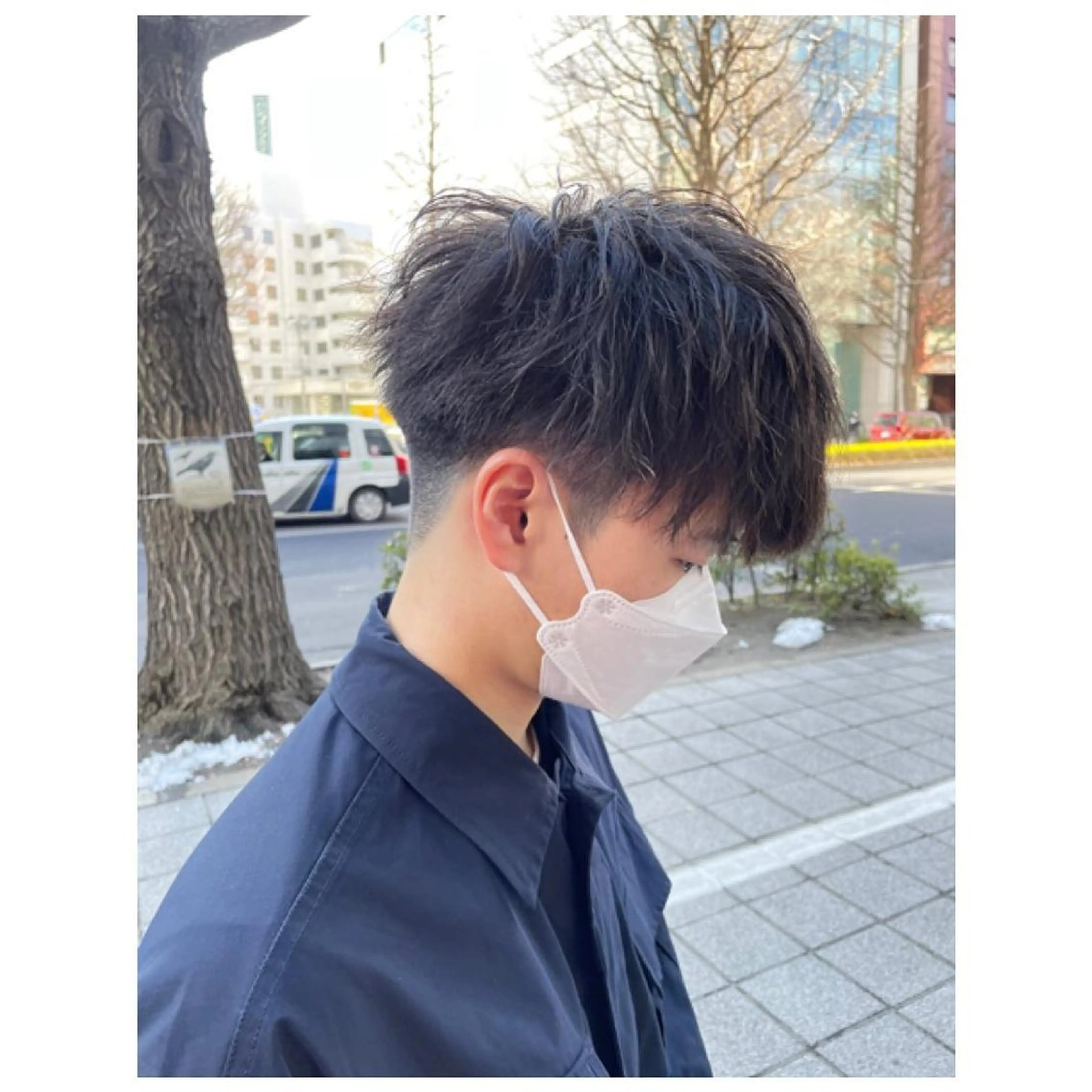 セミロング メンズ マッシュ スペインカール 外国人風カラー 縮毛矯正 トリートメント レイヤー・波巻き RYOSUKEのヘアスタイル