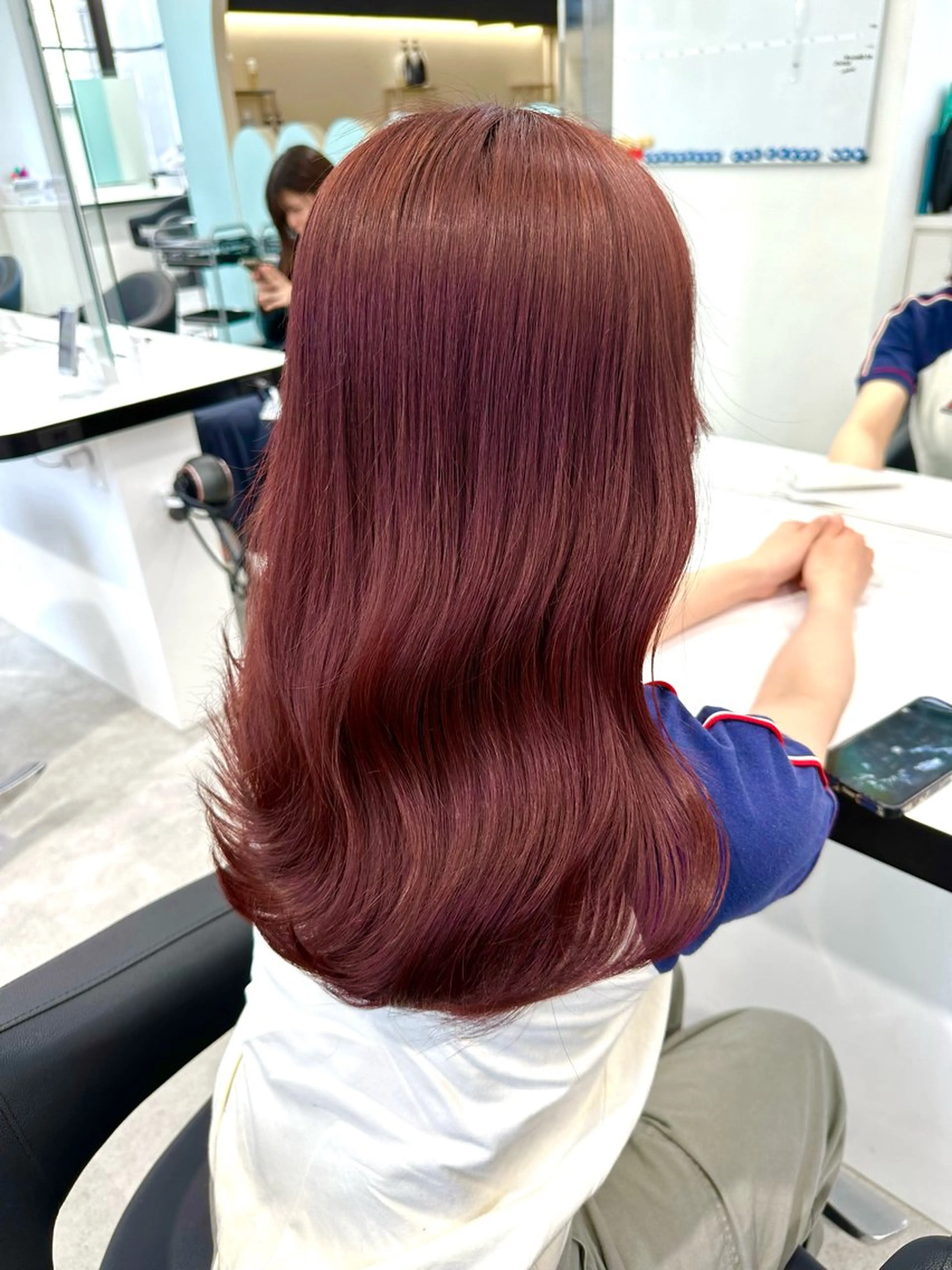セミロング カラー カット ヘアカラー 🍒ワイン系 ウルフカット🍒拓未のヘアスタイル