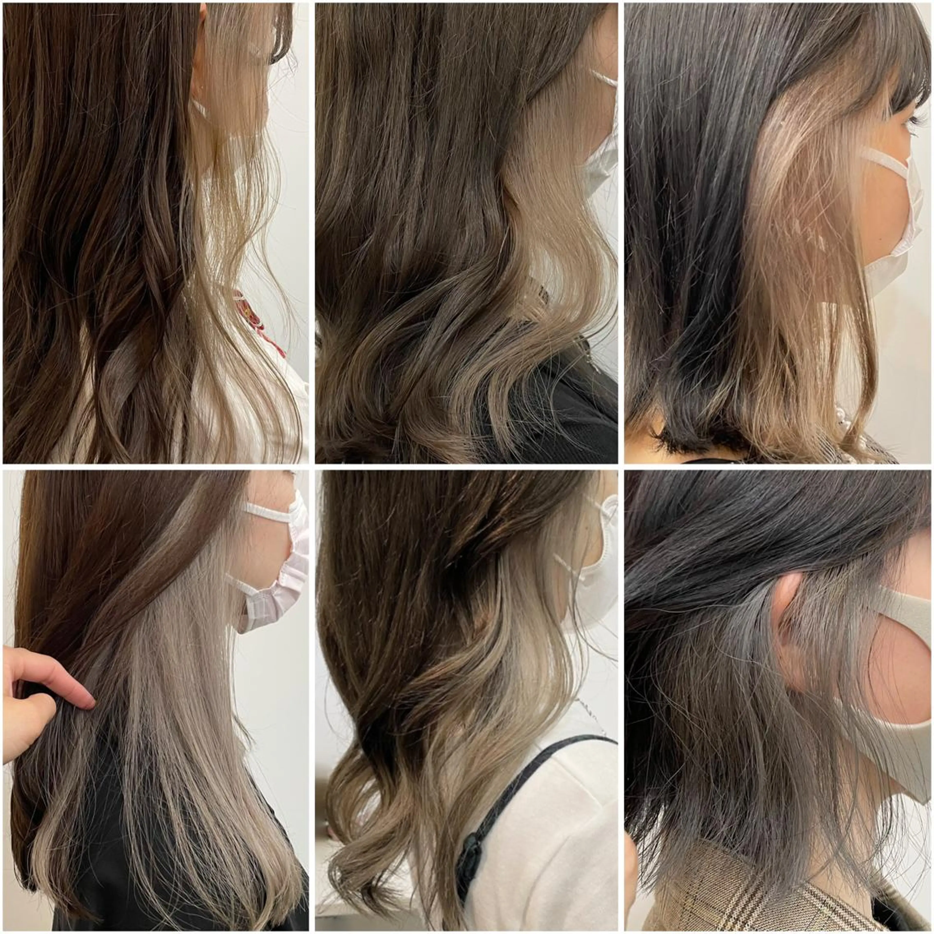 セミロング カラー ベージュカラー イヤリングカラー インナーカラー eyelash イシワタリ🦢のマツエク・マツパデザイン