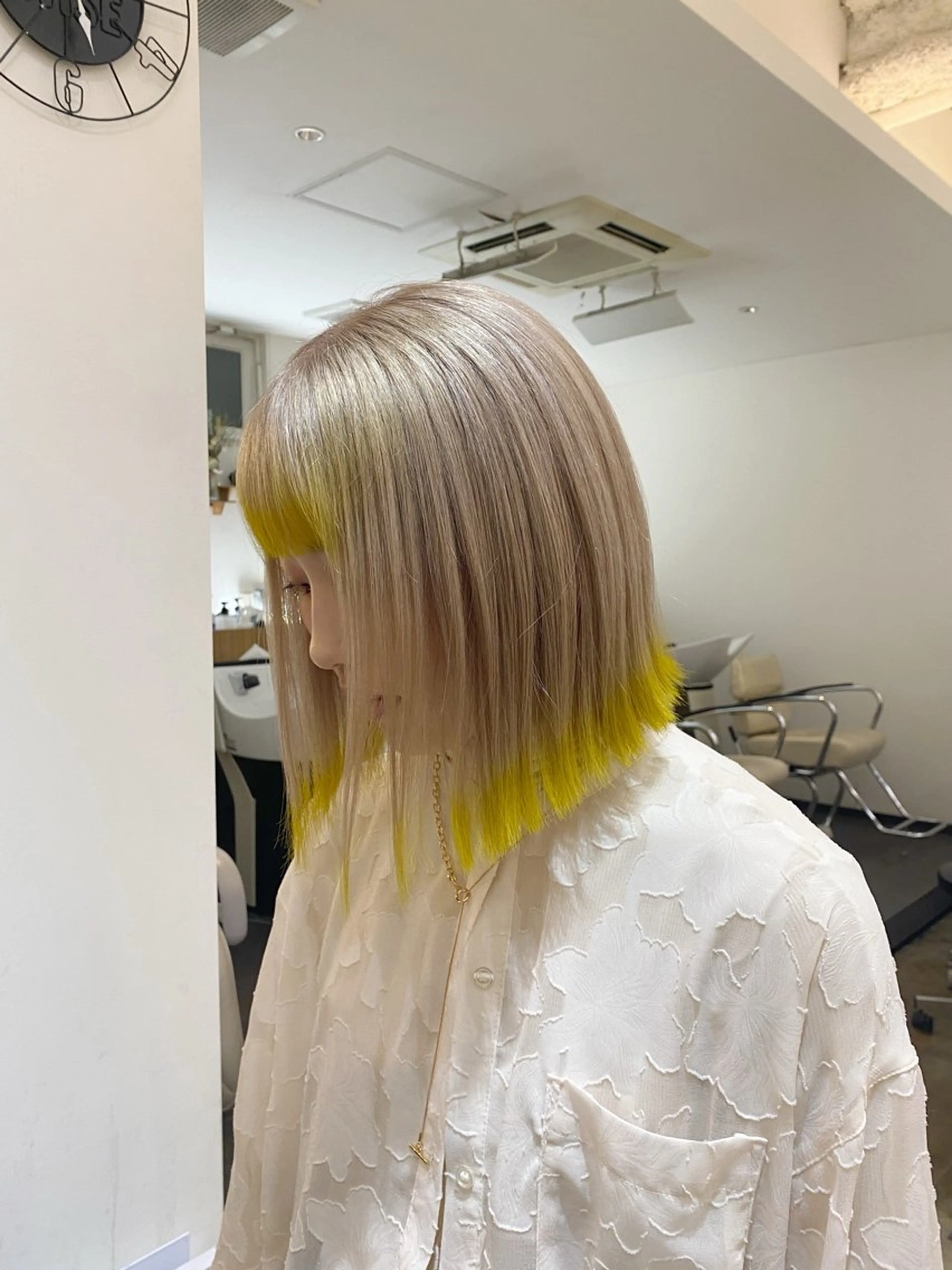 ミディアム カラー ヘアカラー トリートメント 入江 允のヘアスタイル
