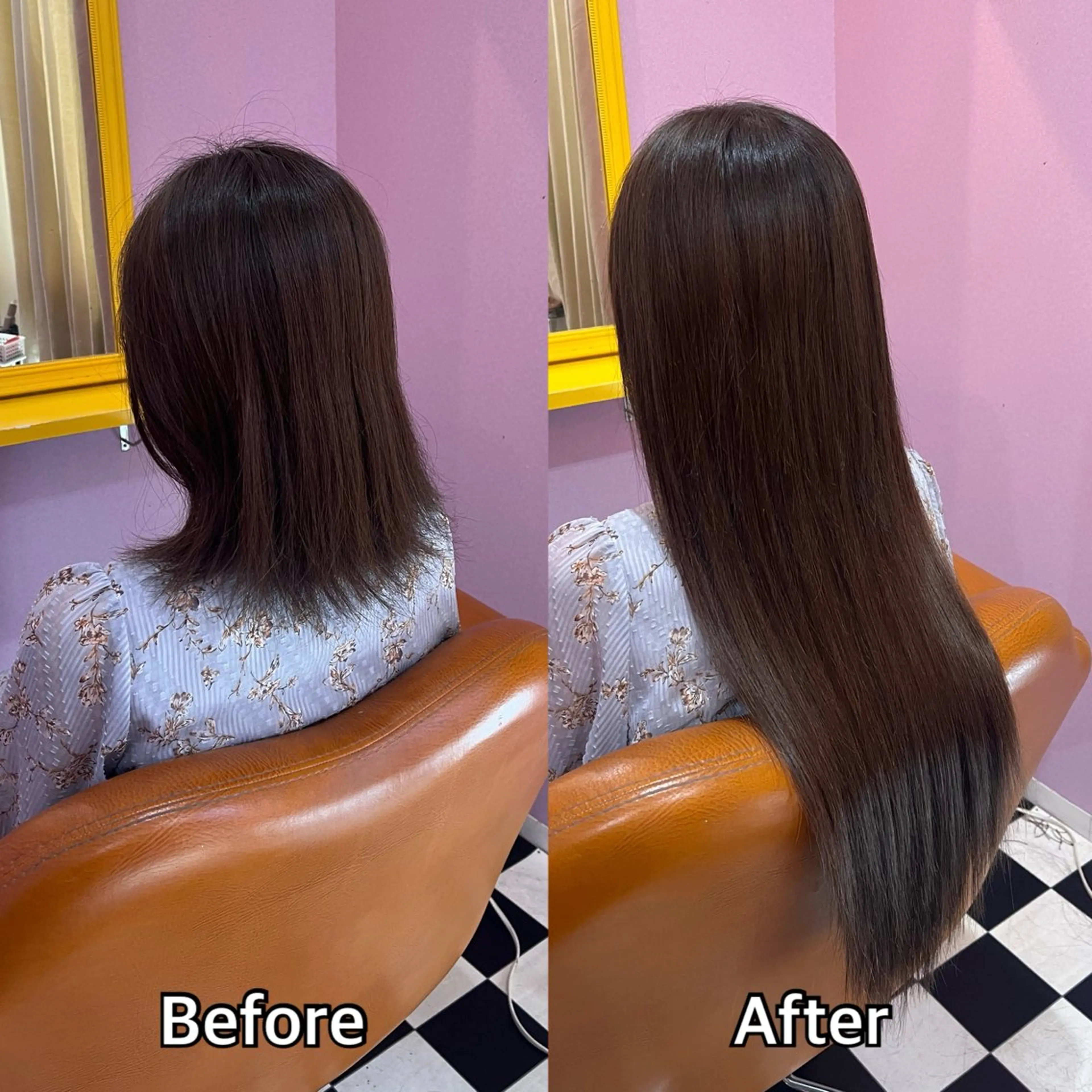 ロング シール＋ちび編み込み エクステ梅田🐨のヘアスタイル