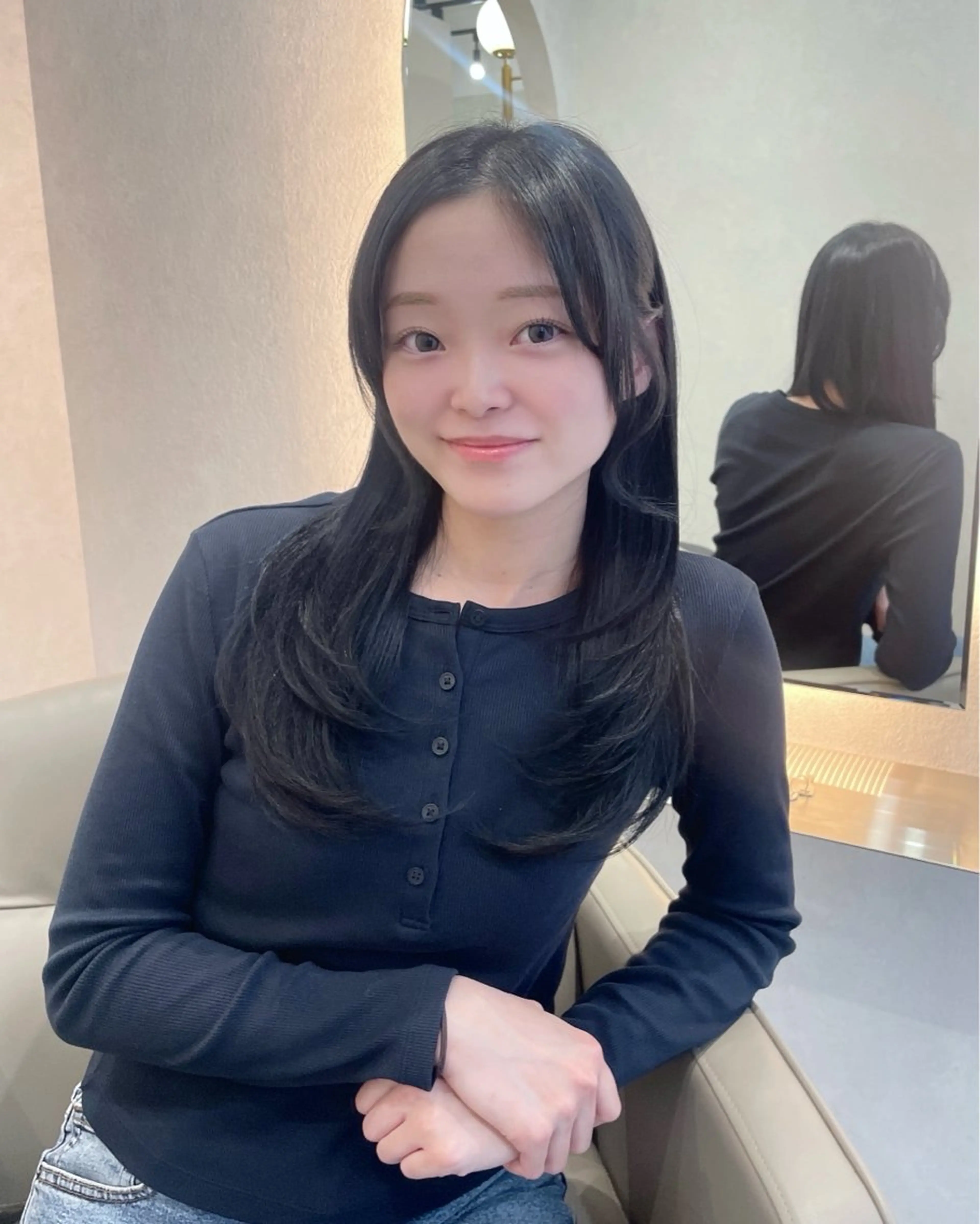 セミロング レイヤーカット カット ヘアカラー トリートメント 髪質改善/レイヤー 本田拓也のヘアスタイル