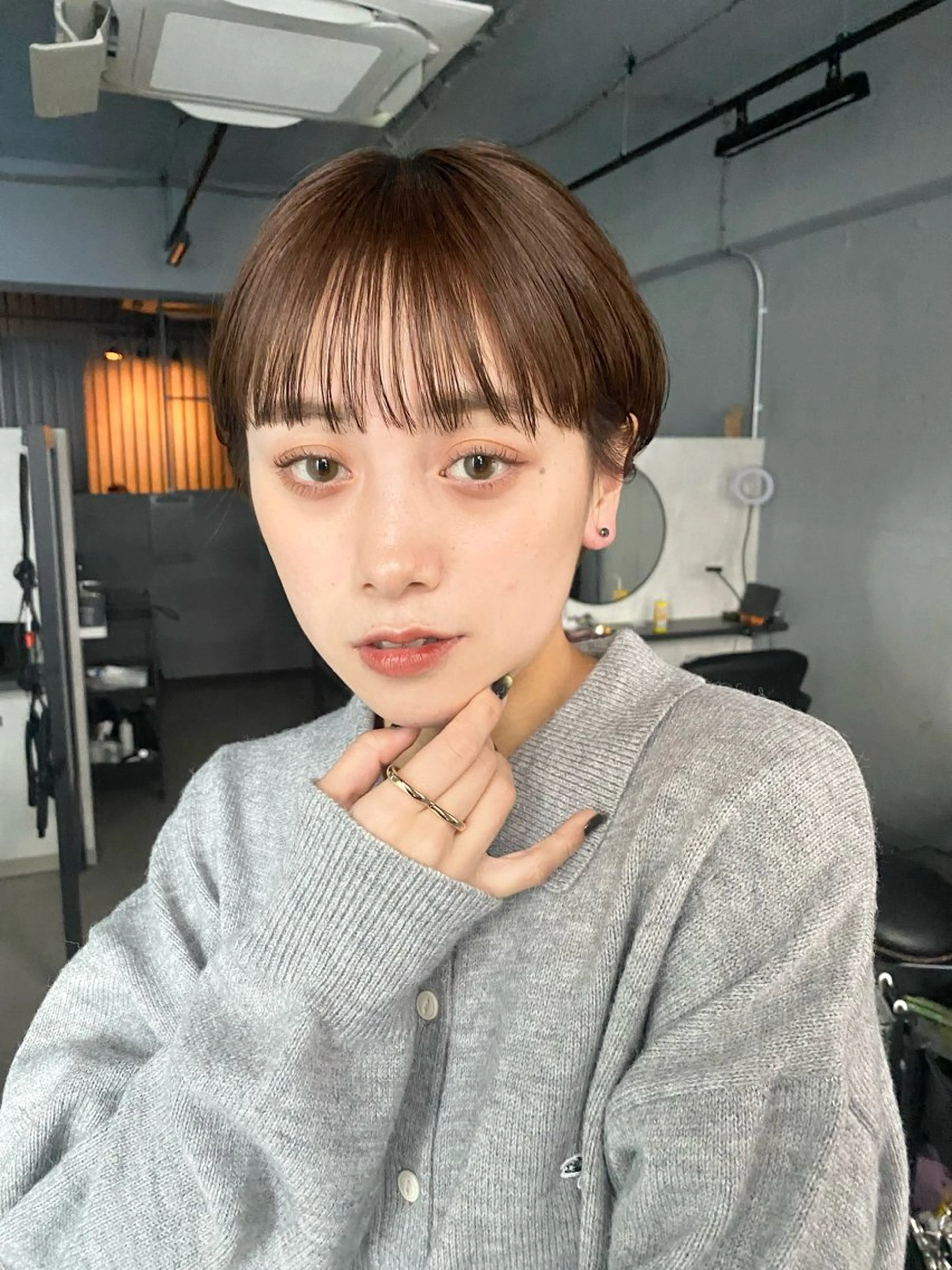 ショート カラー カット ヘアカラー トリートメント IVORY.所属・🟩くすみベージュ/ ショート/ボブ/大司のヘアスタイル