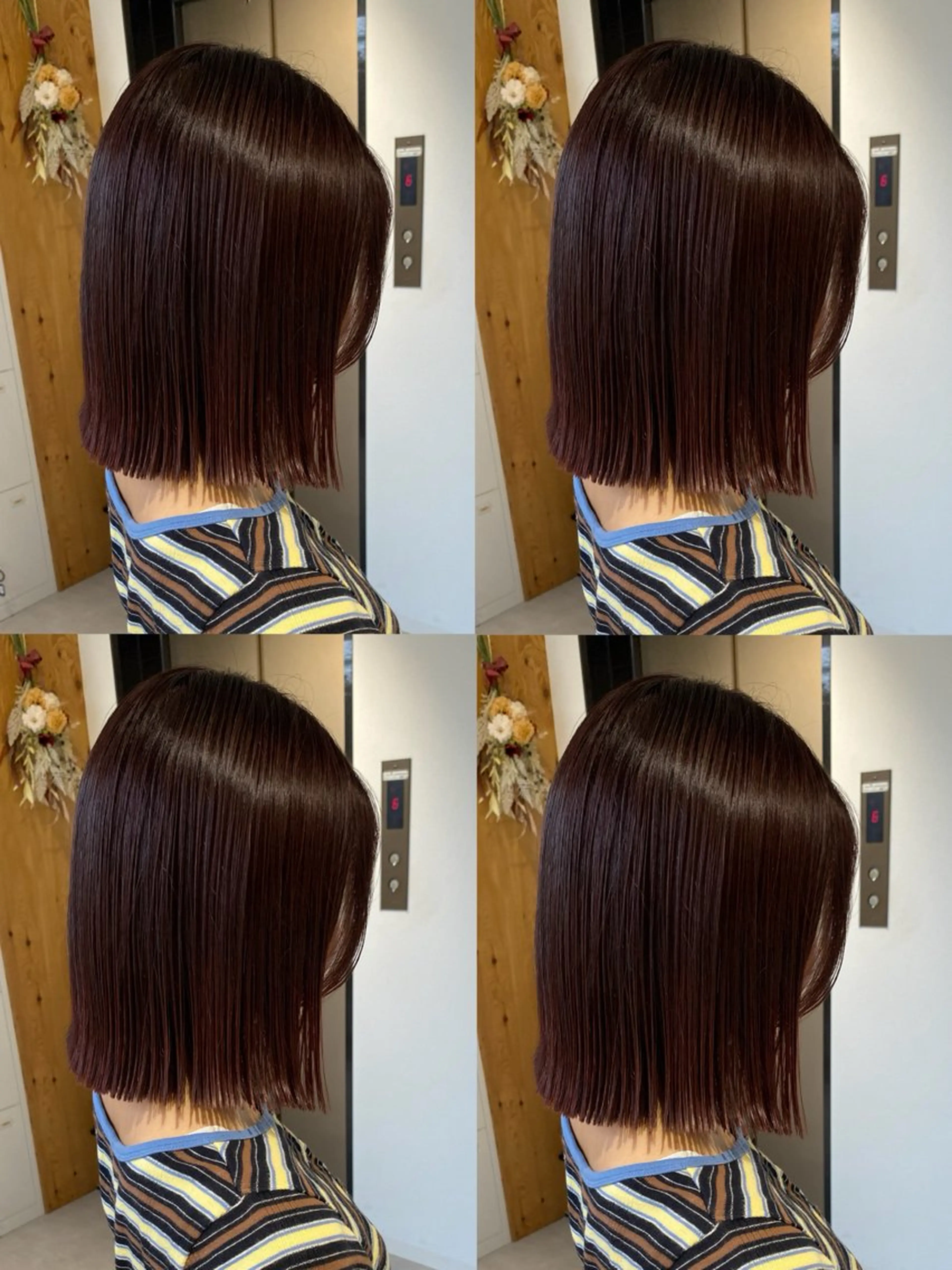ショート カラー ボルドーカラー カット ヘアカラー トリートメント fier umeda所属・fier_umeda 梨花 rifaのヘアスタイル
