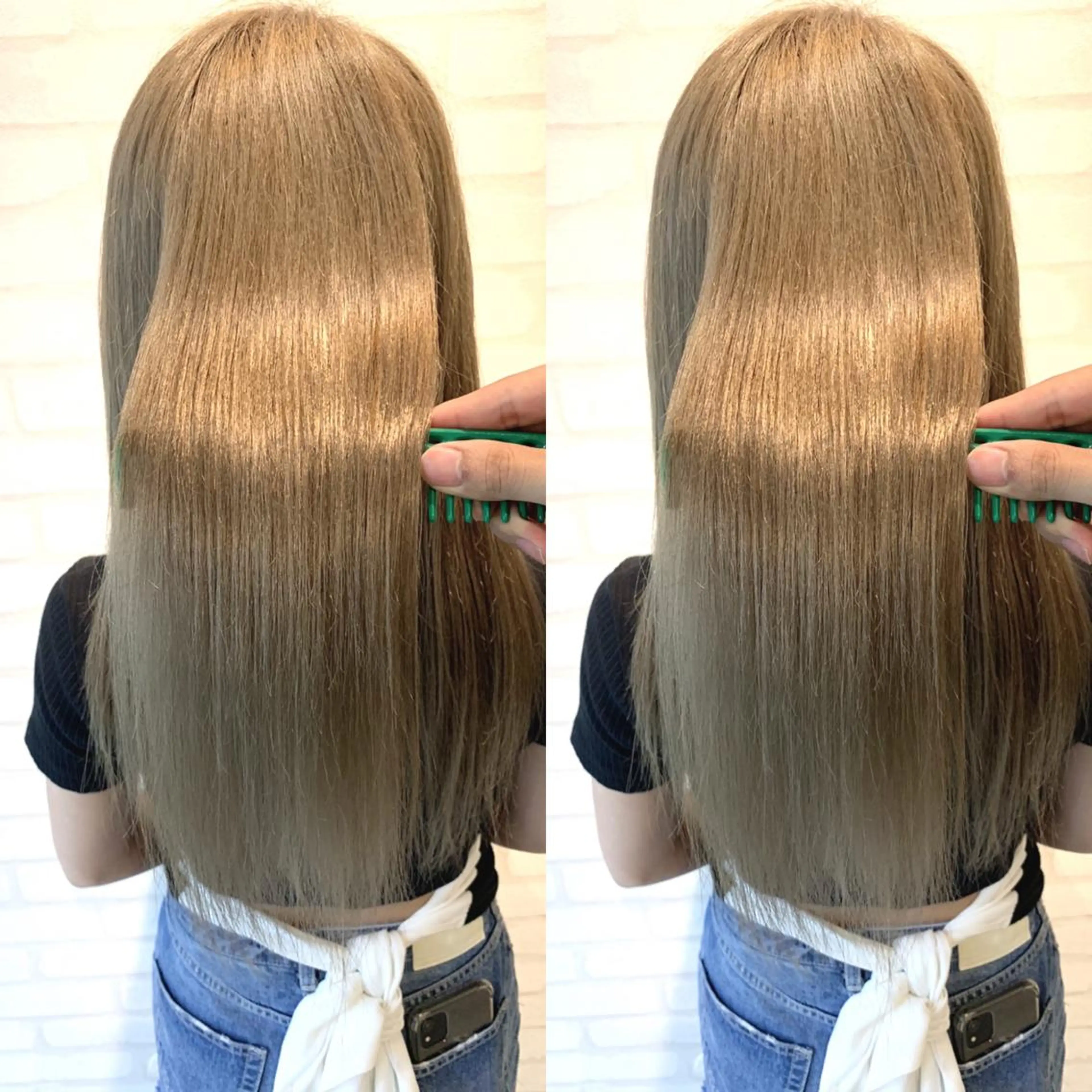 ロング 髪質改善 貸切サロンのヘアスタイル