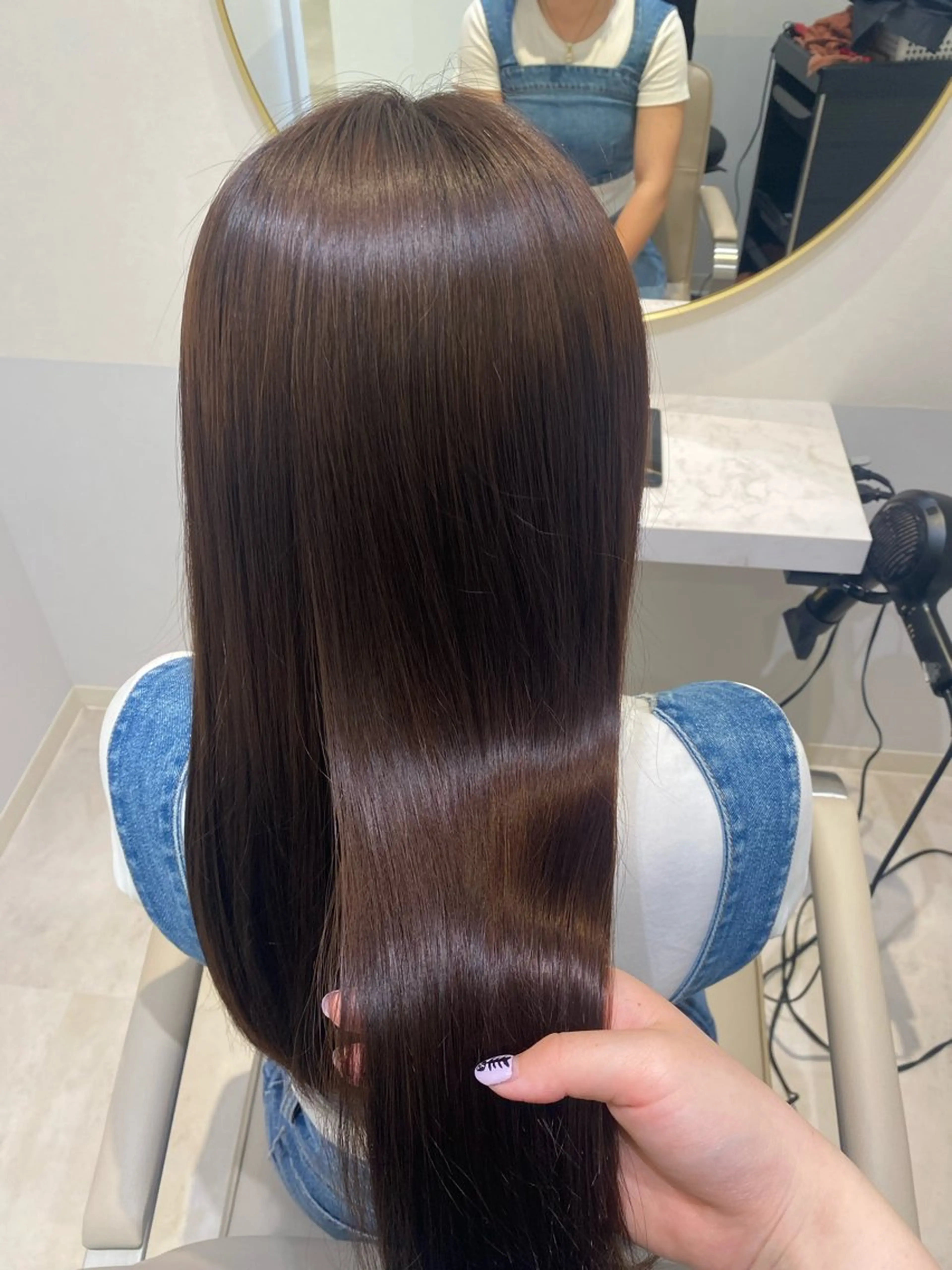 ロング アッシュ アッシュブラウン 髪質改善 韓国ヘア・ブリーチ 🩵SHIZUKUのヘアスタイル