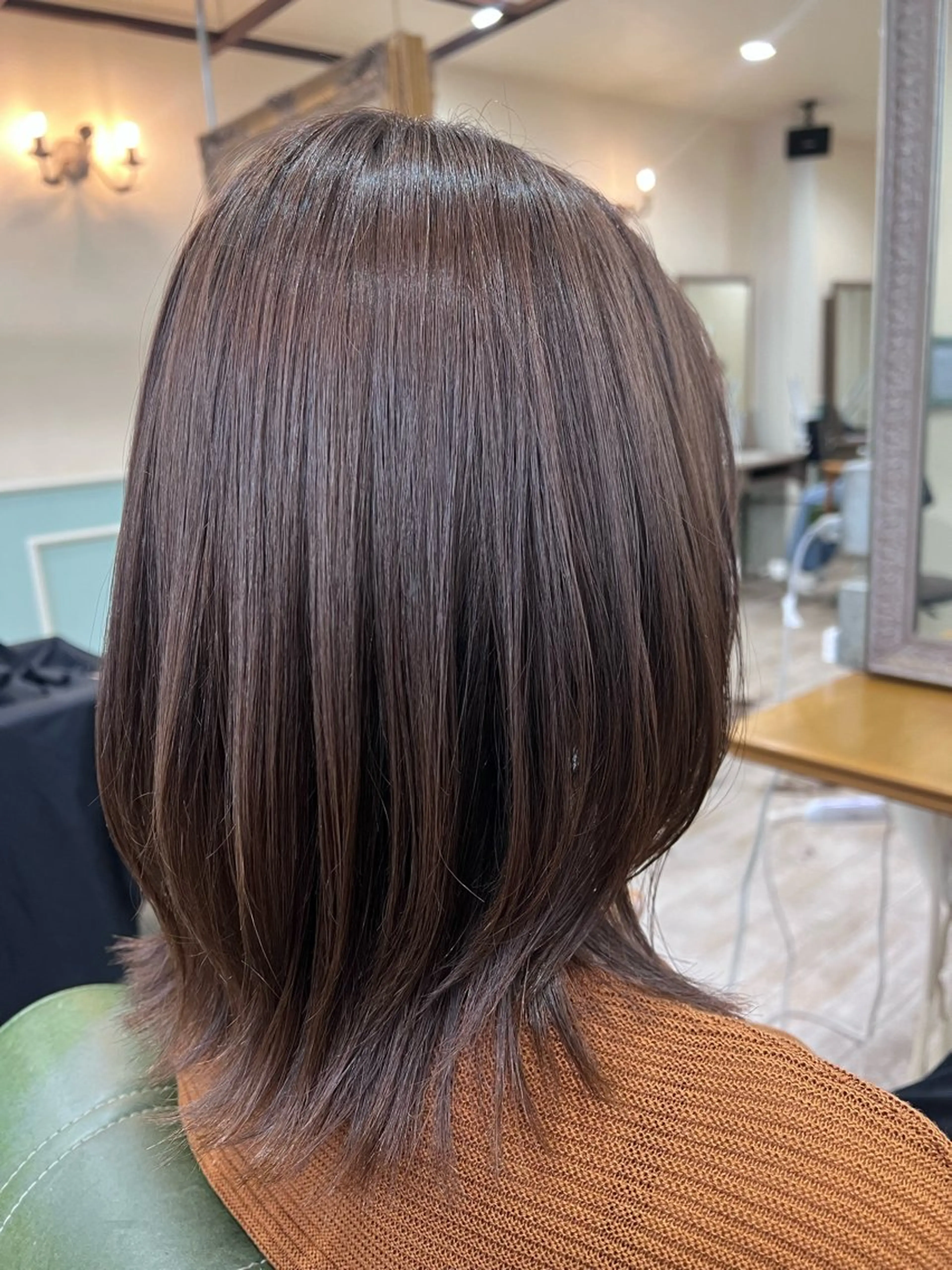 セミロング カラー 髪質改善 レイヤーカット カット ヘアカラー トリートメント noble店長 松本　拓也▶◀*.のヘアスタイル