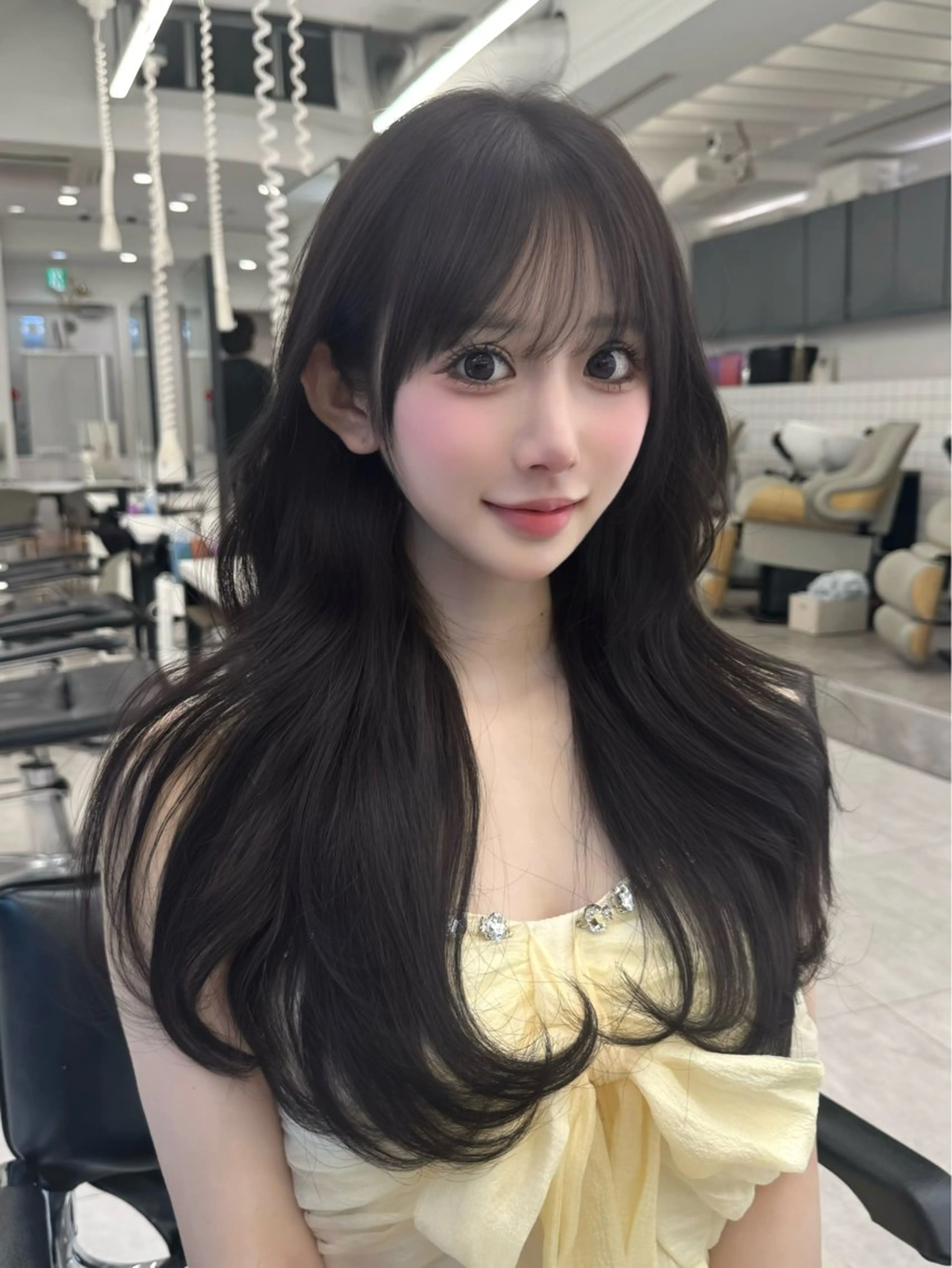 ロング カラー カット ヘアカラー 高島大登/顔周り /レイヤーカットのヘアスタイル