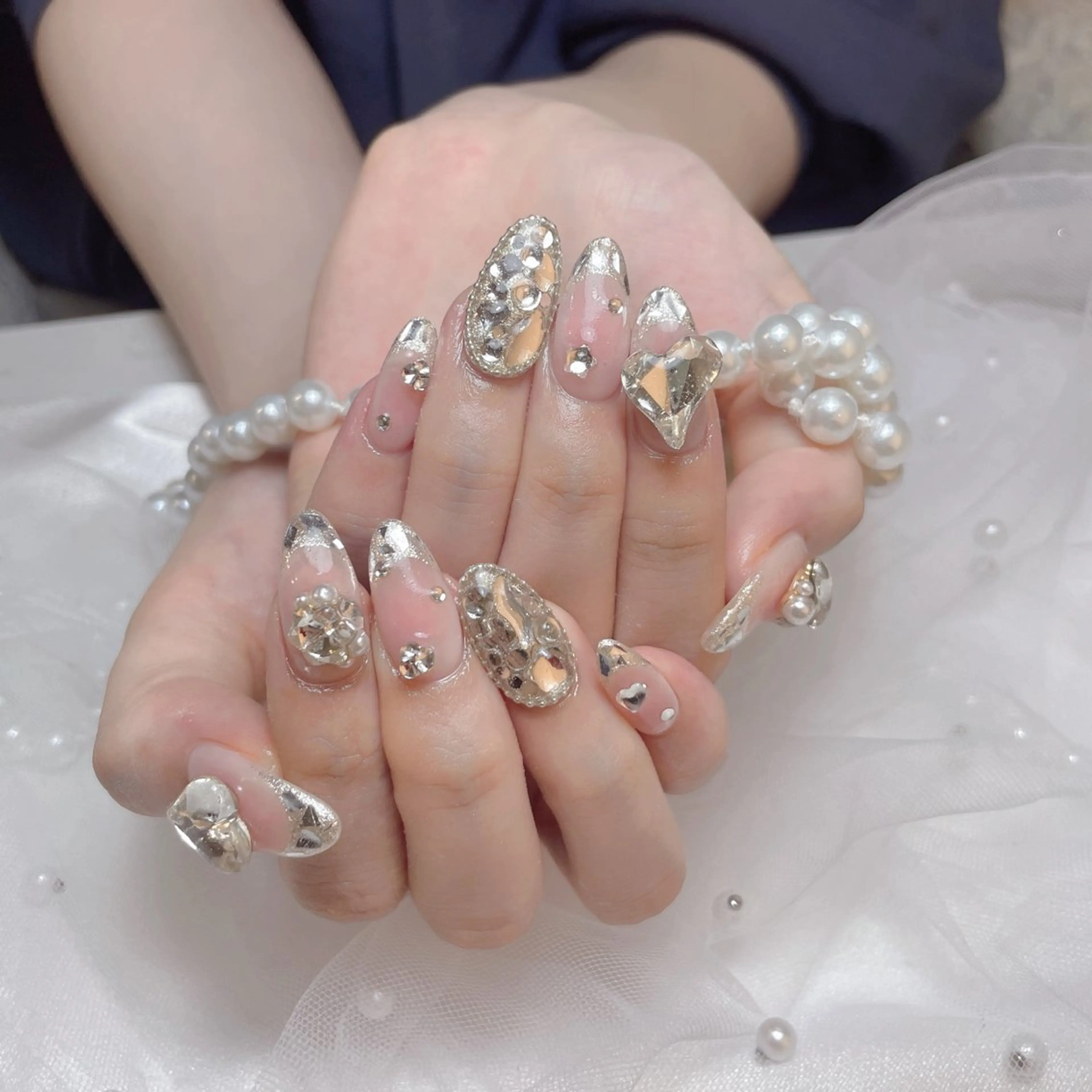 ネイル フットネイル フレンチネイル ジェルネイル ガーリー グラデーション DigNail Moeのネイルデザイン