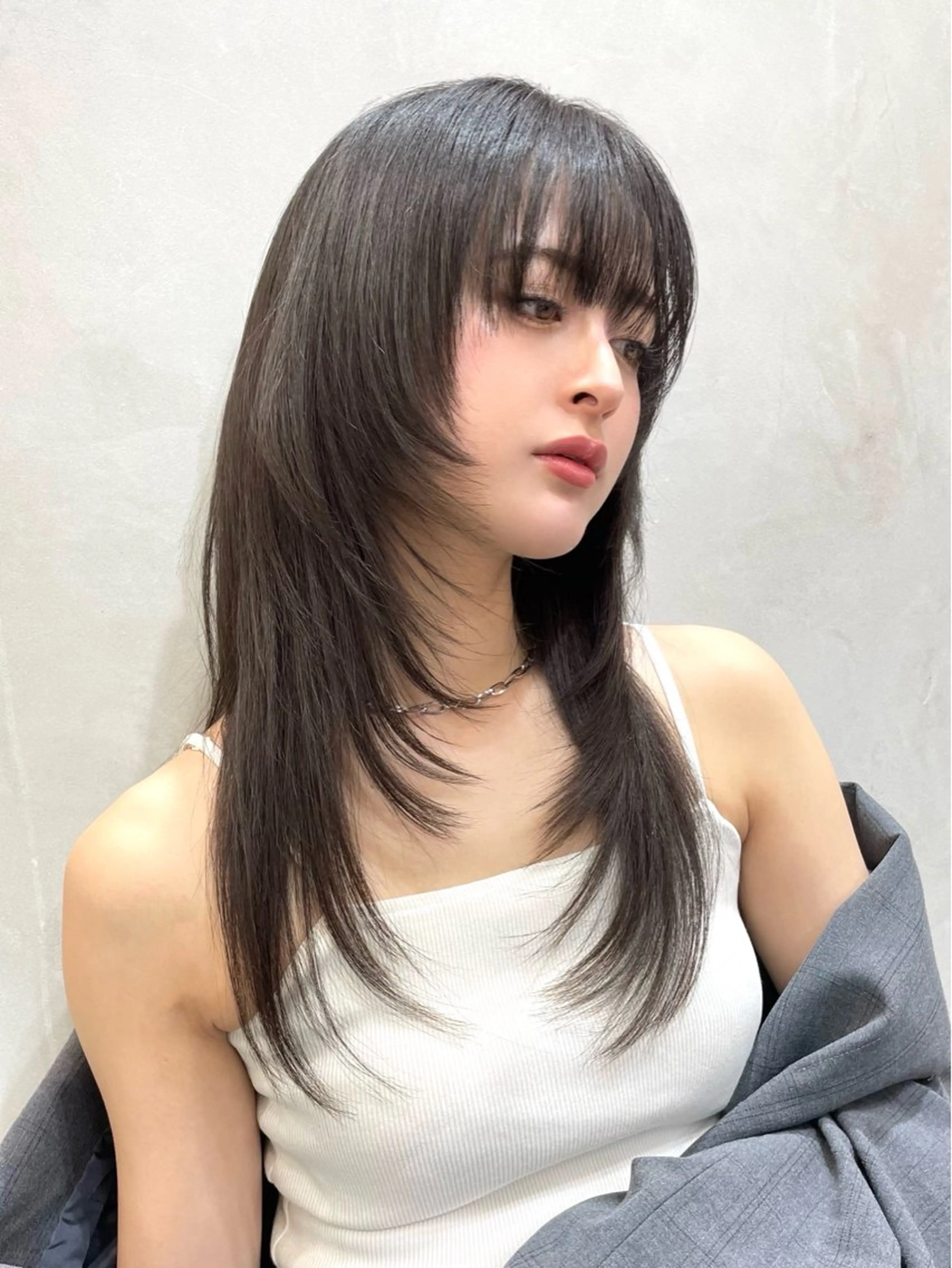 セミロング カット ヘアカラー 縮毛矯正 トリートメント 🪽韓国ヘア髪質改善 🪽なるのヘアスタイル