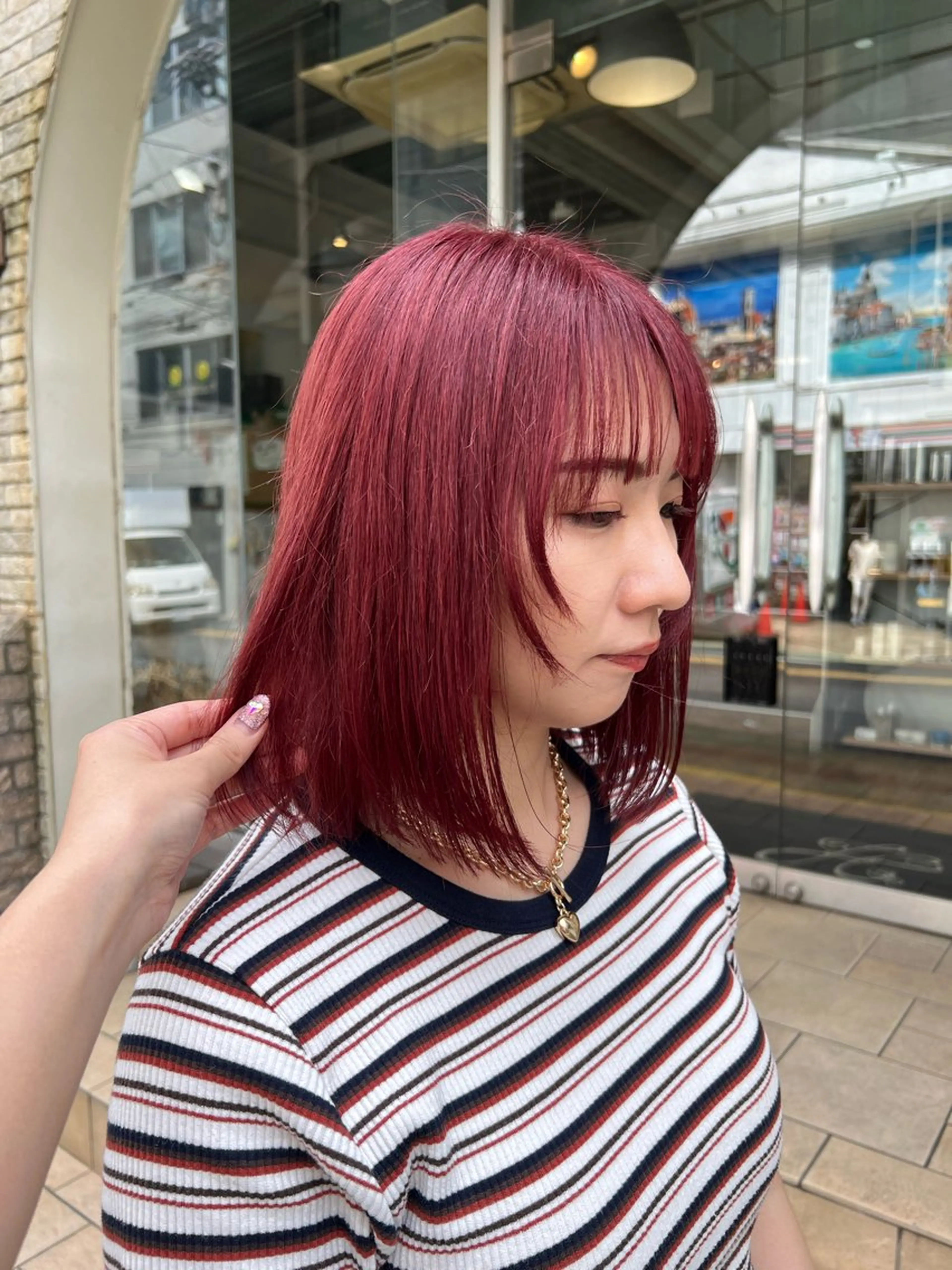 カラー ピンクカラー ヘアカラー トリートメント インナーカラー♡ Nanakoのヘアスタイル