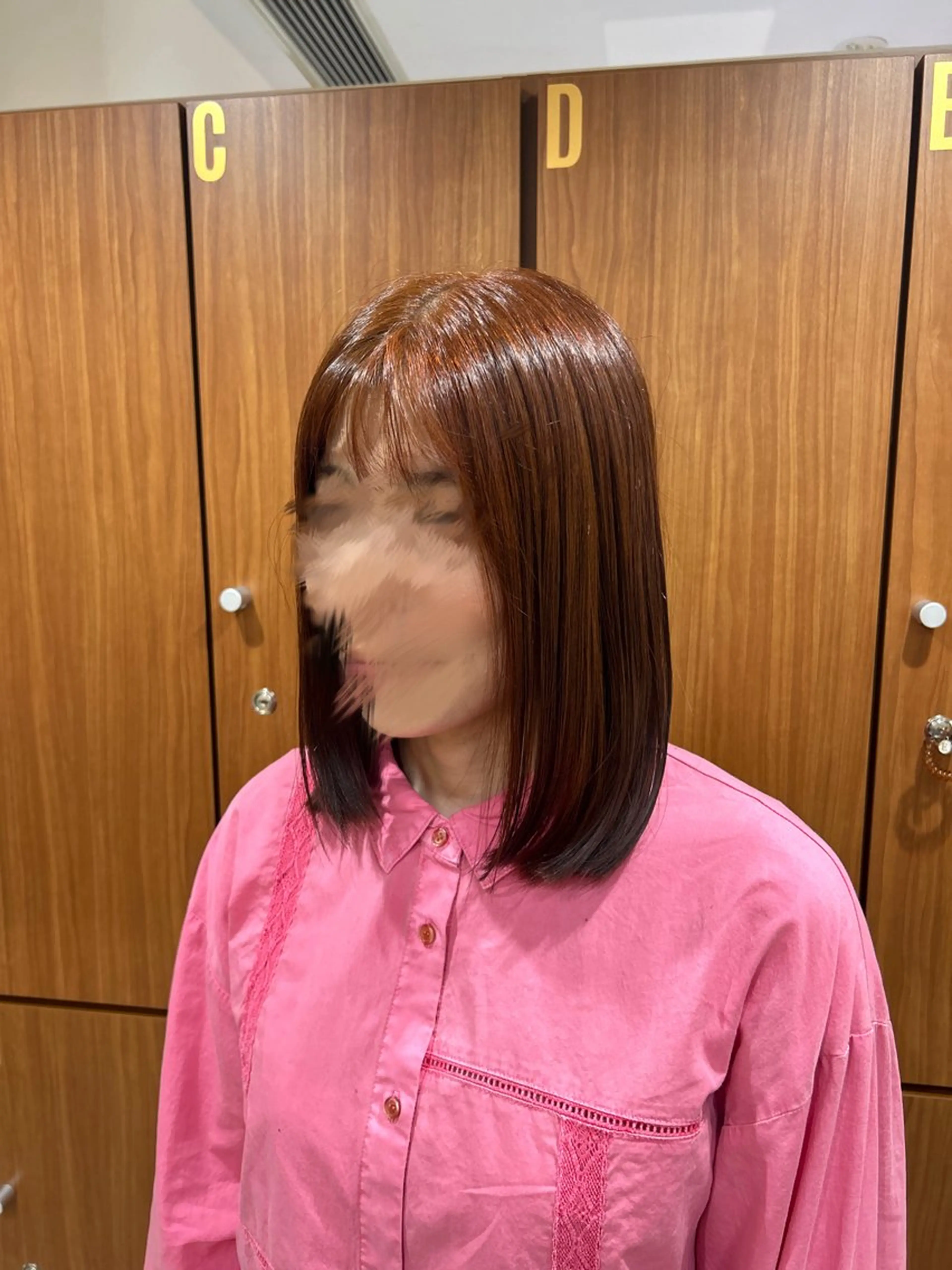ミディアム カラー ブラウンカラー オレンジ オレンジブラウン ヘアカラー トリートメント 坂本奈都美 🎀のヘアスタイル