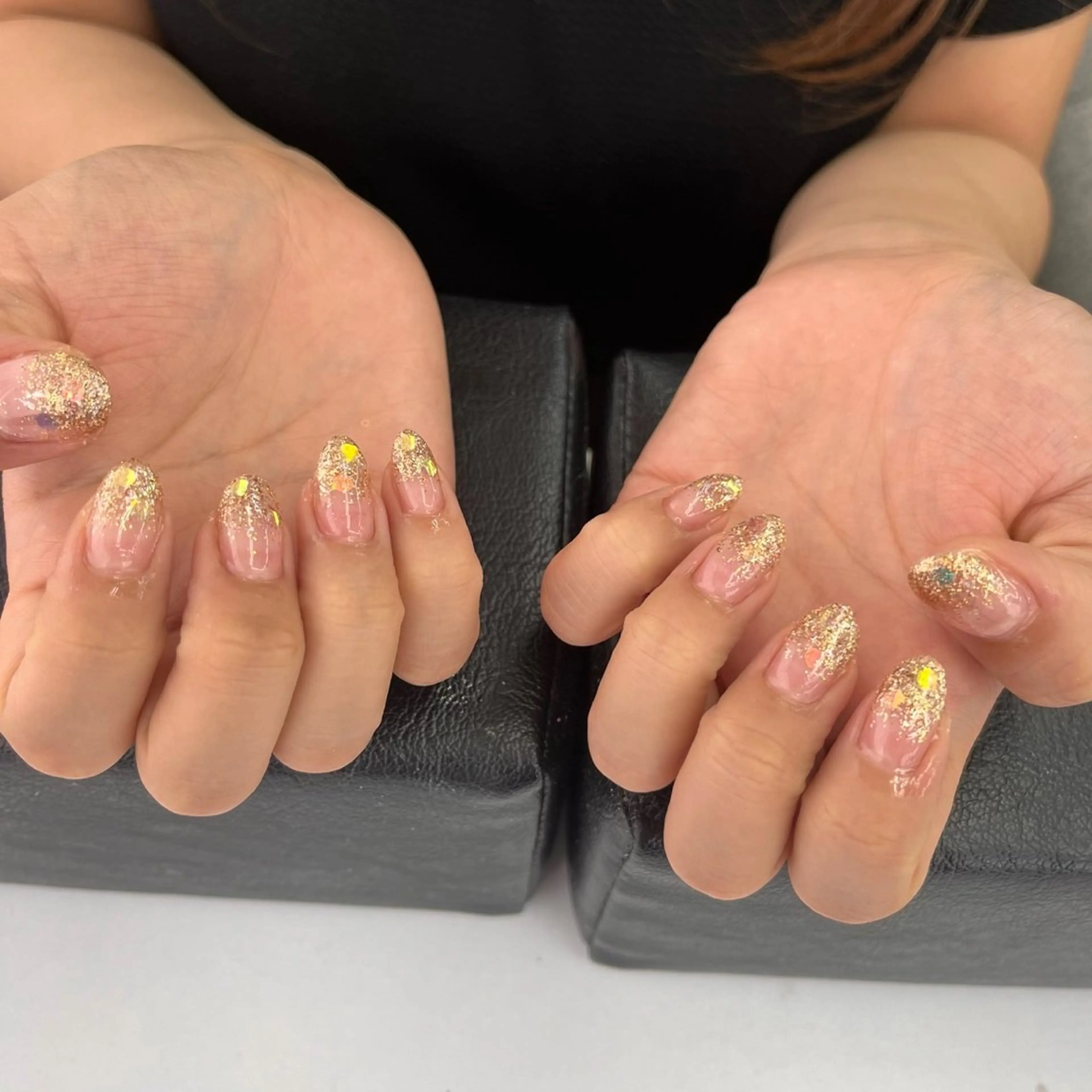 オフあり ラメグラデーションの写真