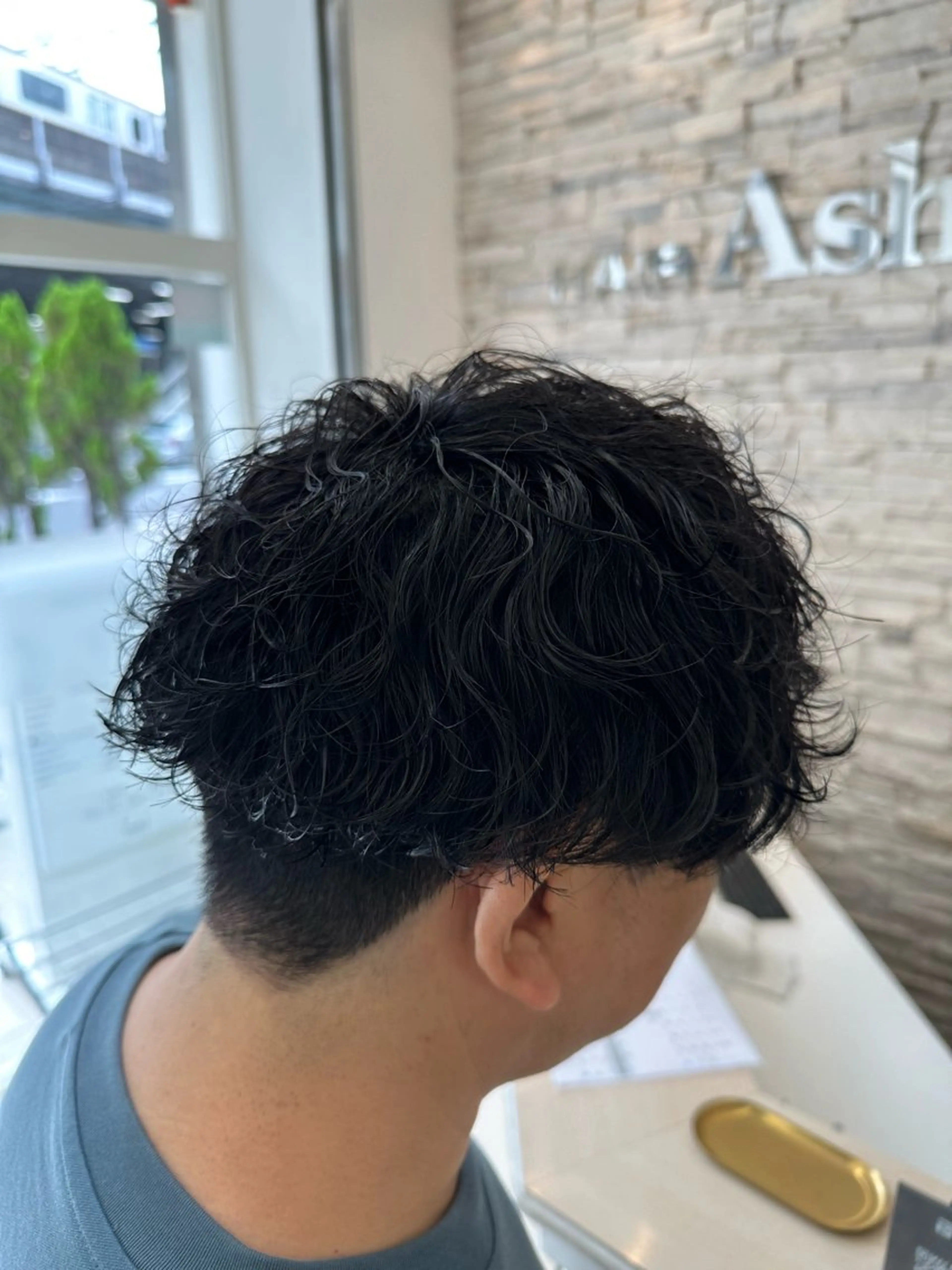 パーマ メンズ 波巻きパーマ カット パーマ 伊佐 愛のヘアスタイル