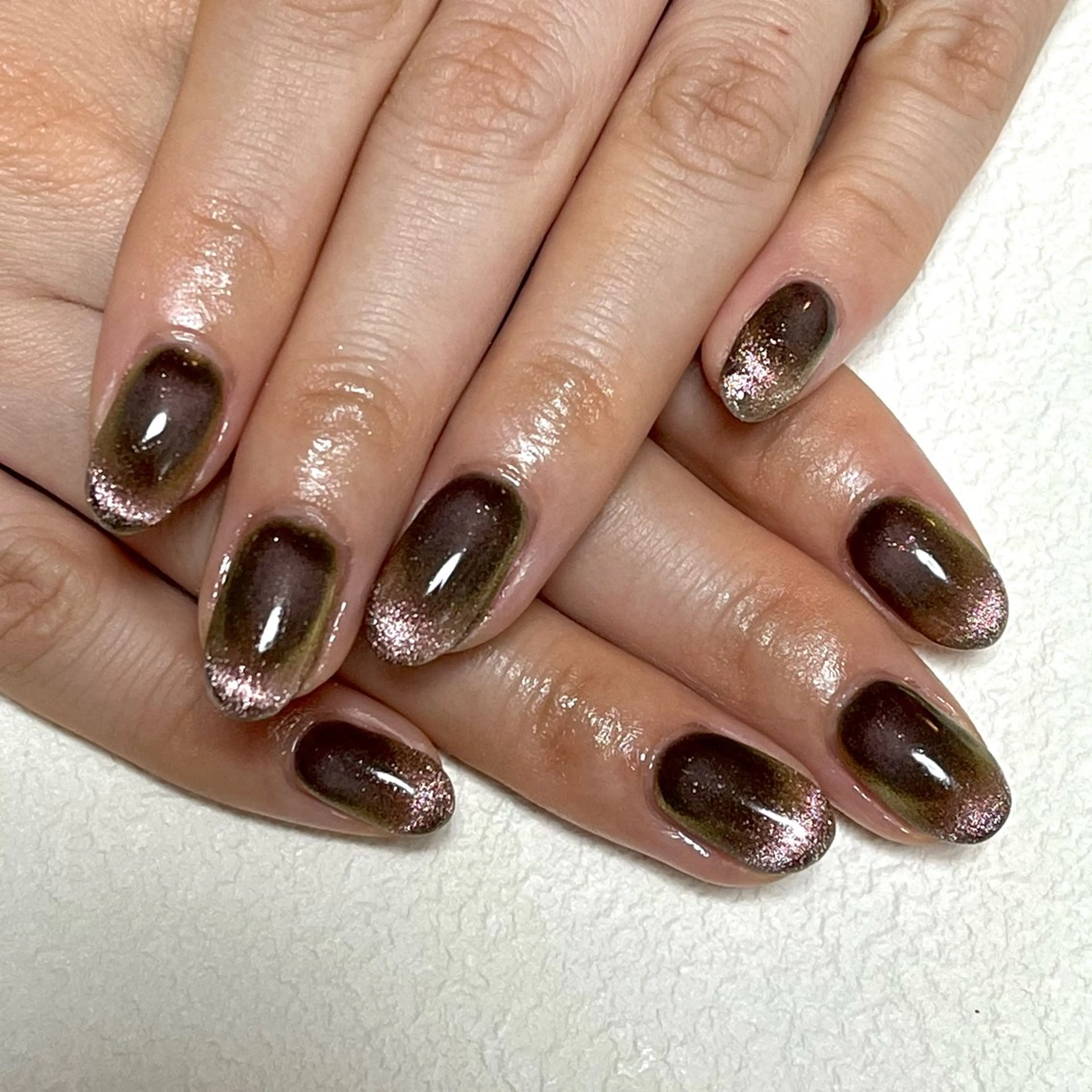 ネイル 長さ出し フレンチネイル ジェルネイル マグネットネイル マグネットフレンチ One’Ness所属・One’Ness Nana🤍のネイルデザイン