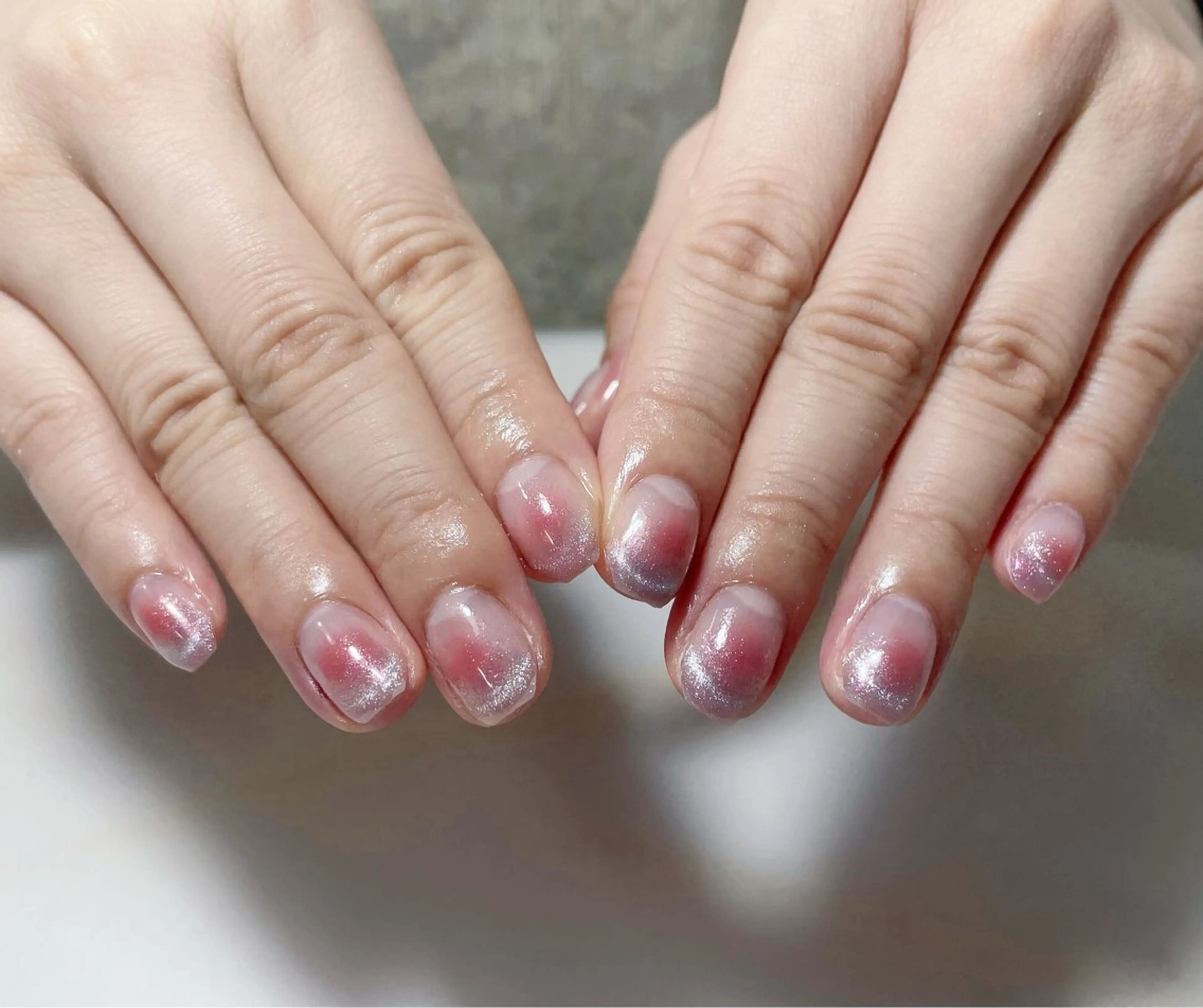 ネイル アートネイル フレンチネイル ジェルネイル グラデーション 韓国ネイル ハンドネイル 久保田 マリコのネイルデザイン