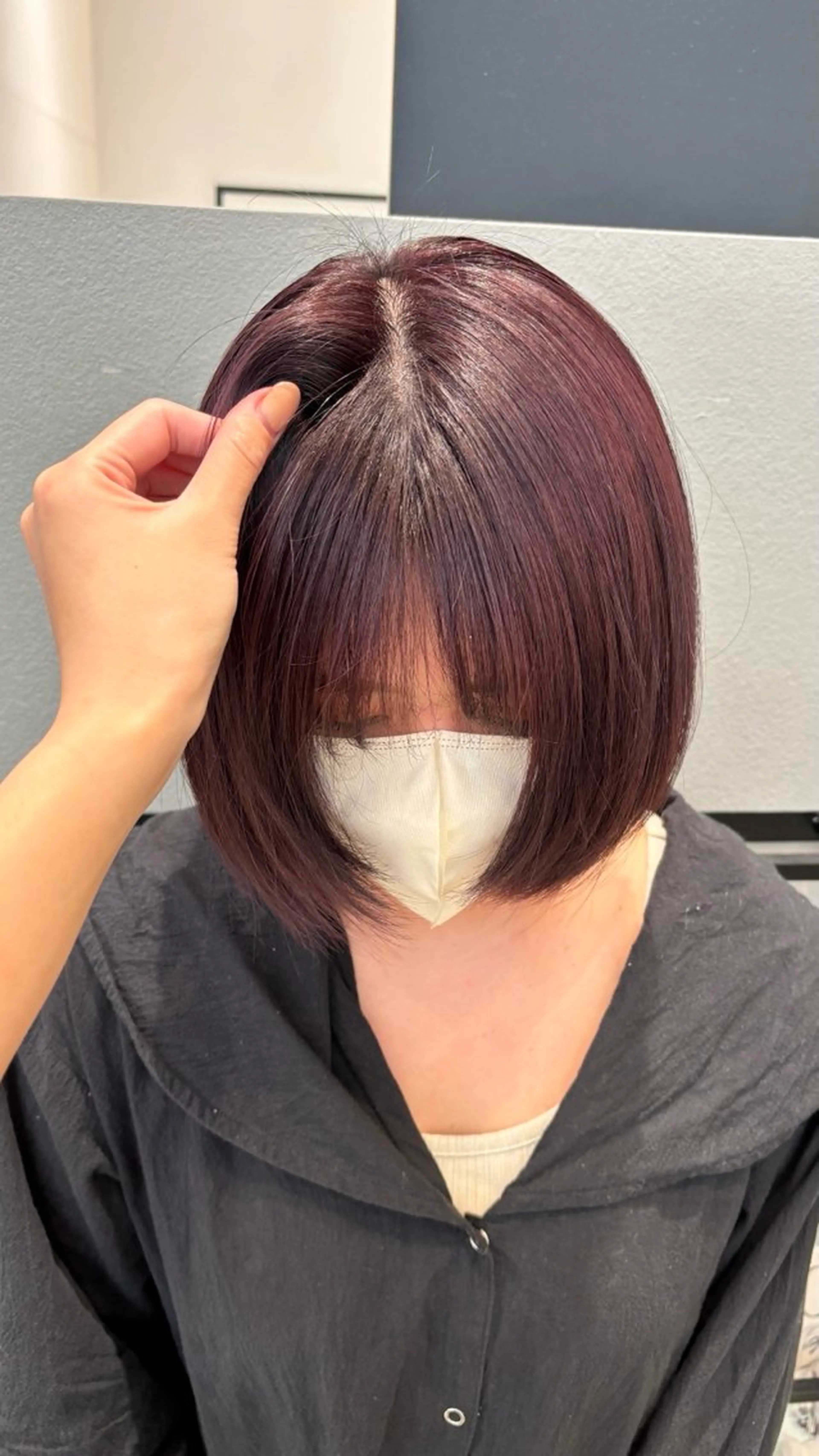 ショート カラー カシス ラベンダーカラー カット ヘアカラー ktwo☆ 暗艶髪☆姫野琳のヘアスタイル
