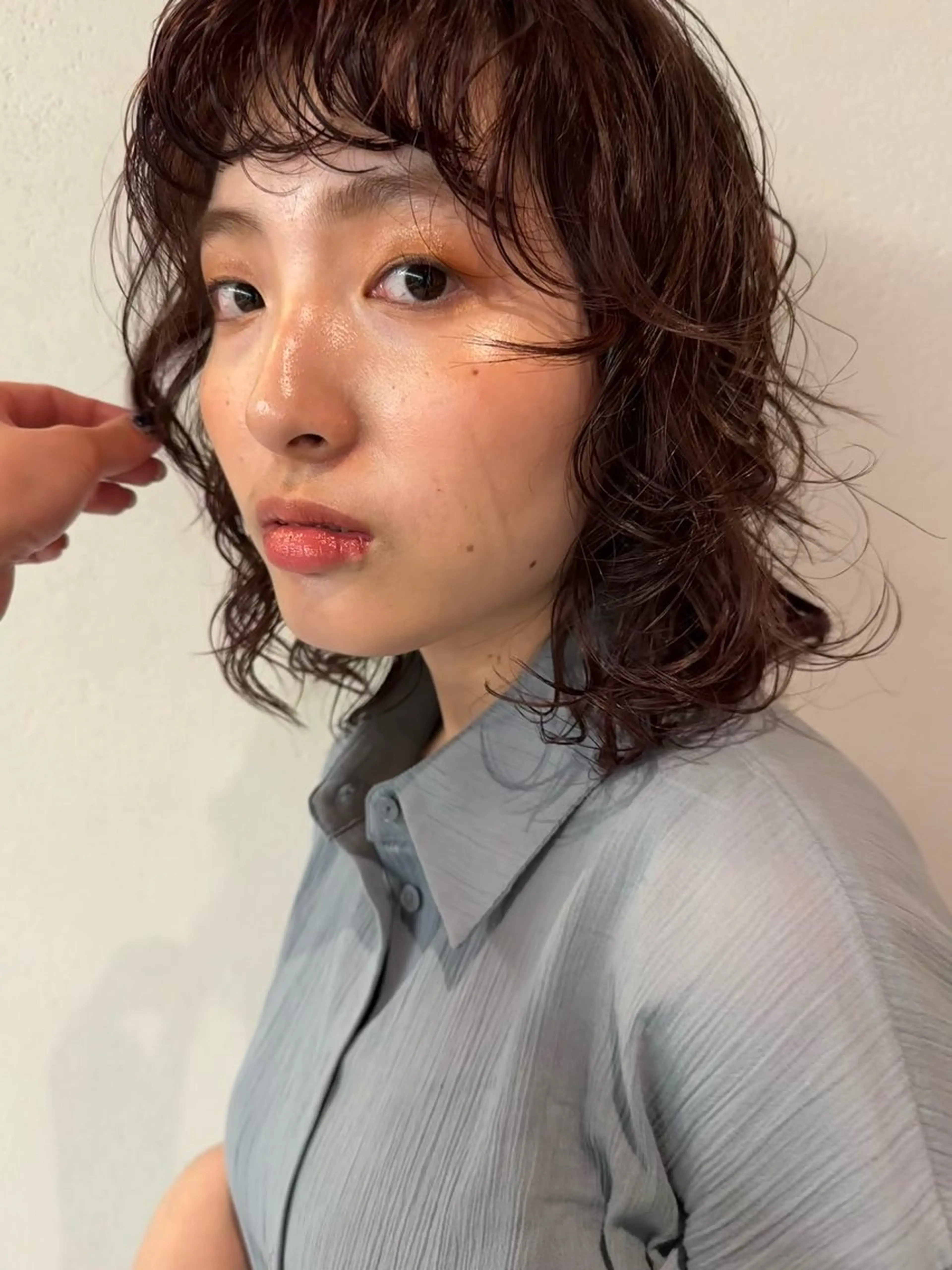ミディアム パーマ カット パーマ お悩み解決パーマ hana🩰のヘアスタイル