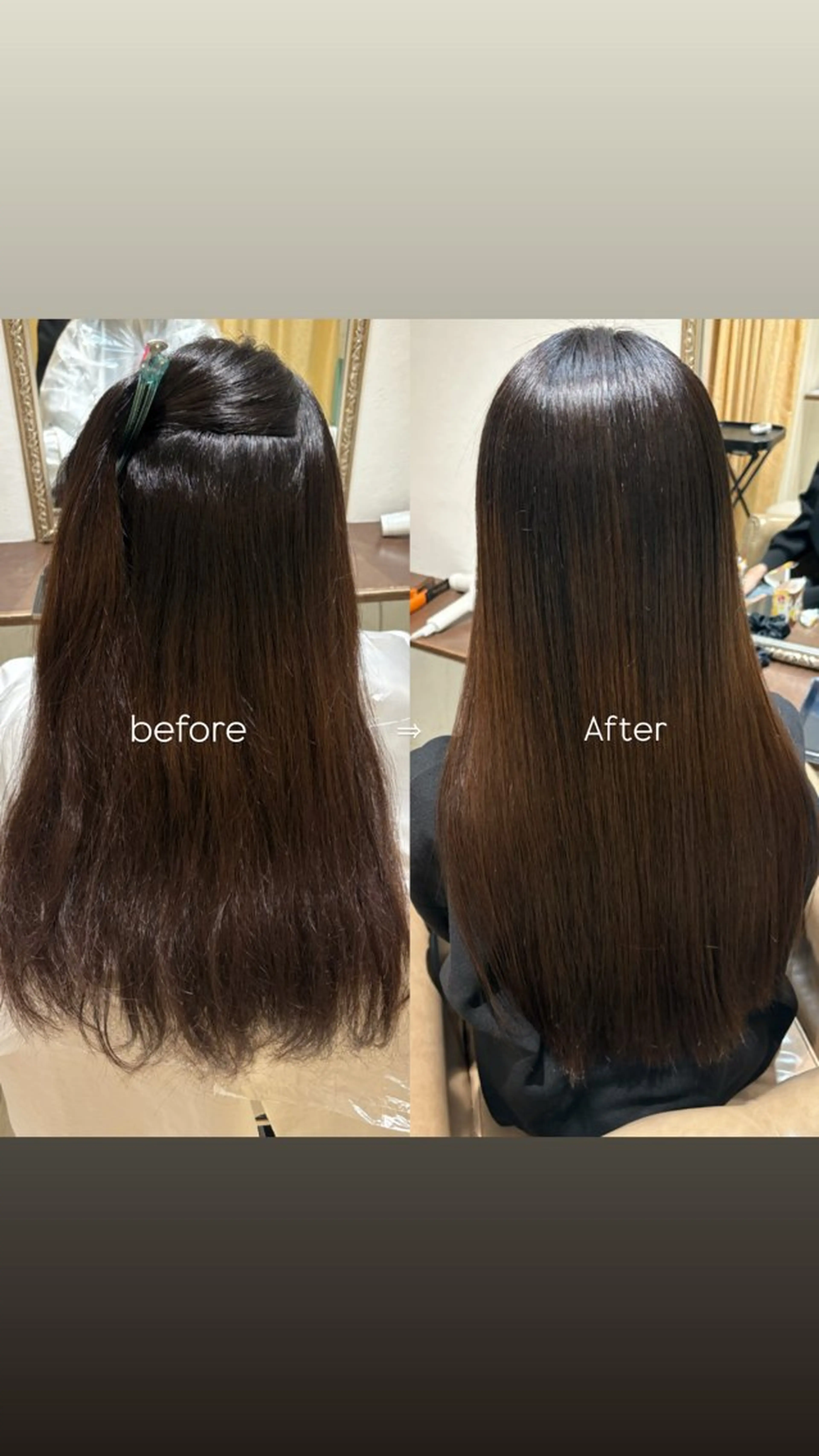 セミロング カット 縮毛矯正 DOLL hair所属・なぎさ 心斎橋美容室のヘアスタイル