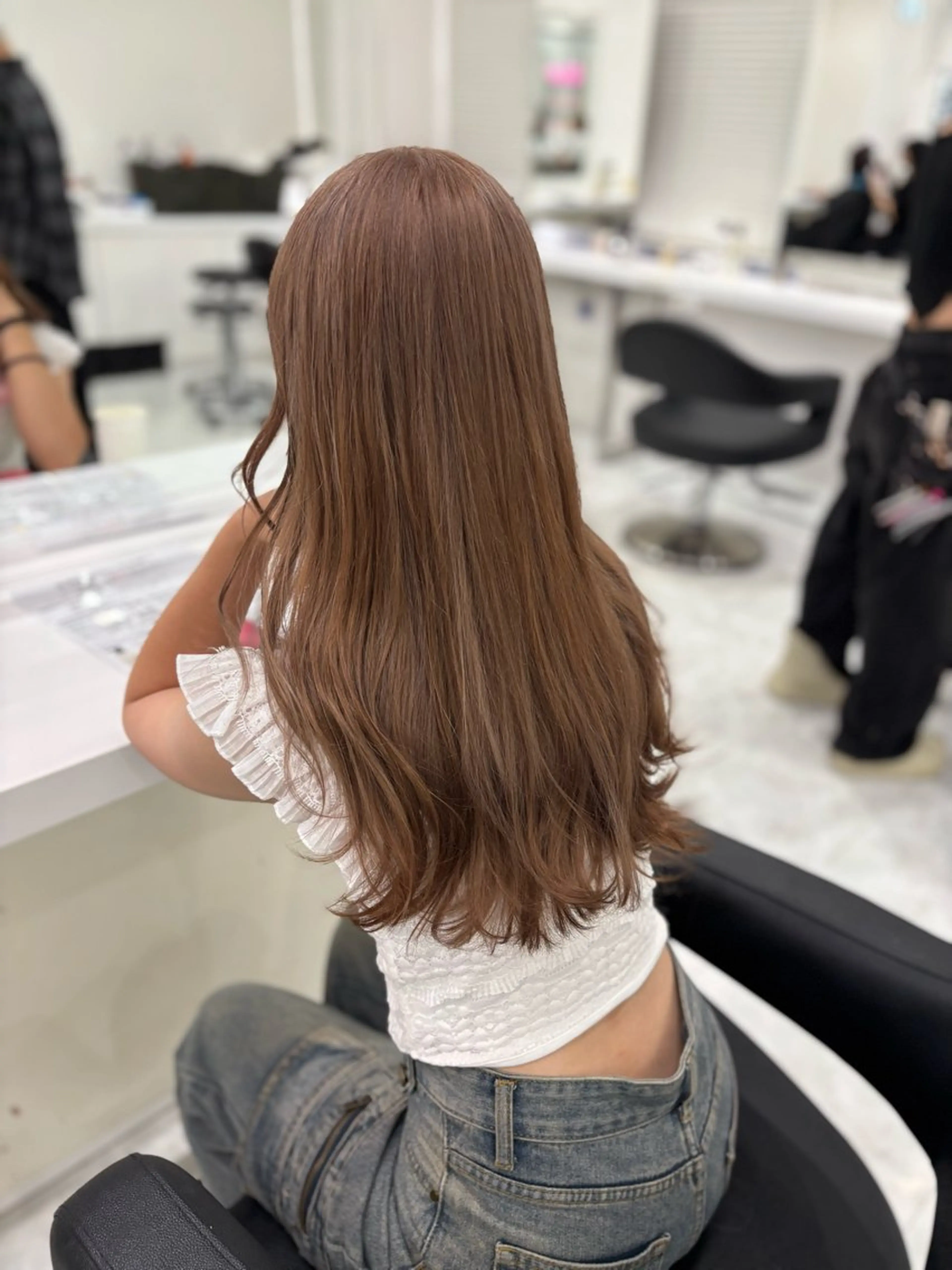 ロング カラー カット ヘアカラー トリートメント 💕可愛い/ベージュ カラー💕ANNAのヘアスタイル