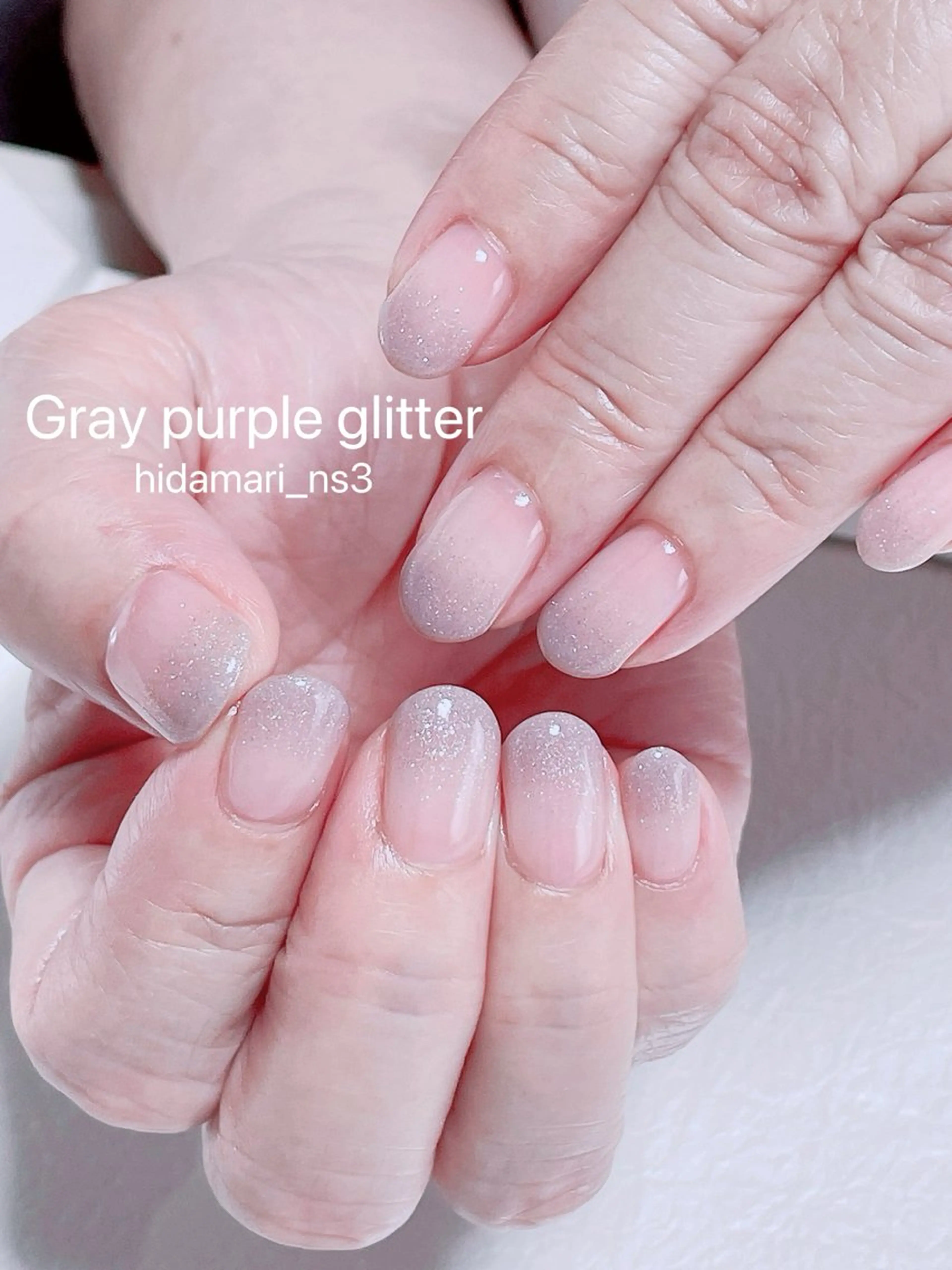 ネイル グラデーション パープル ハンドネイル NailSalon ひだまりのネイルデザイン
