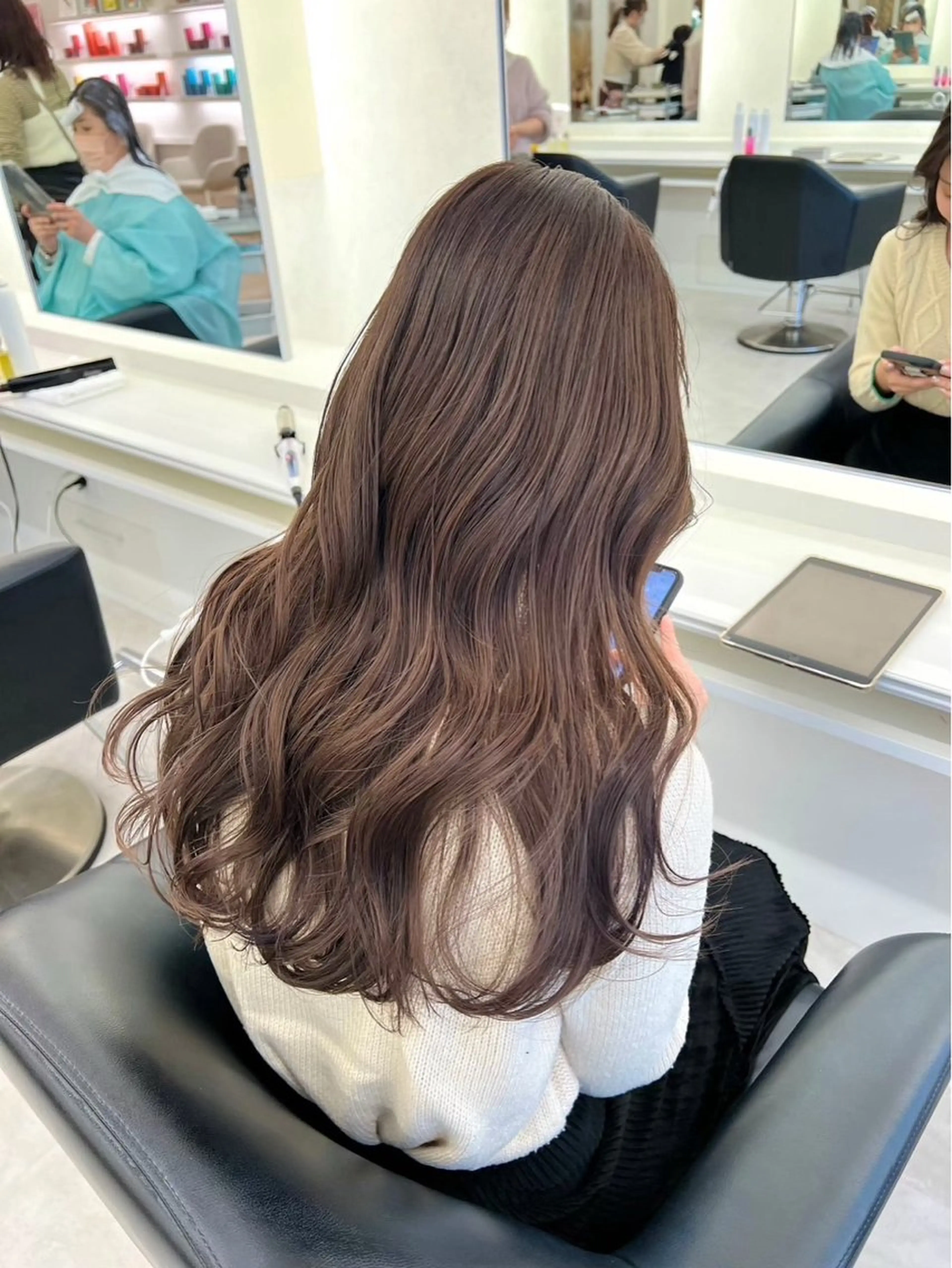 ロング カラー ParveMix 楠本結菜のヘアスタイル