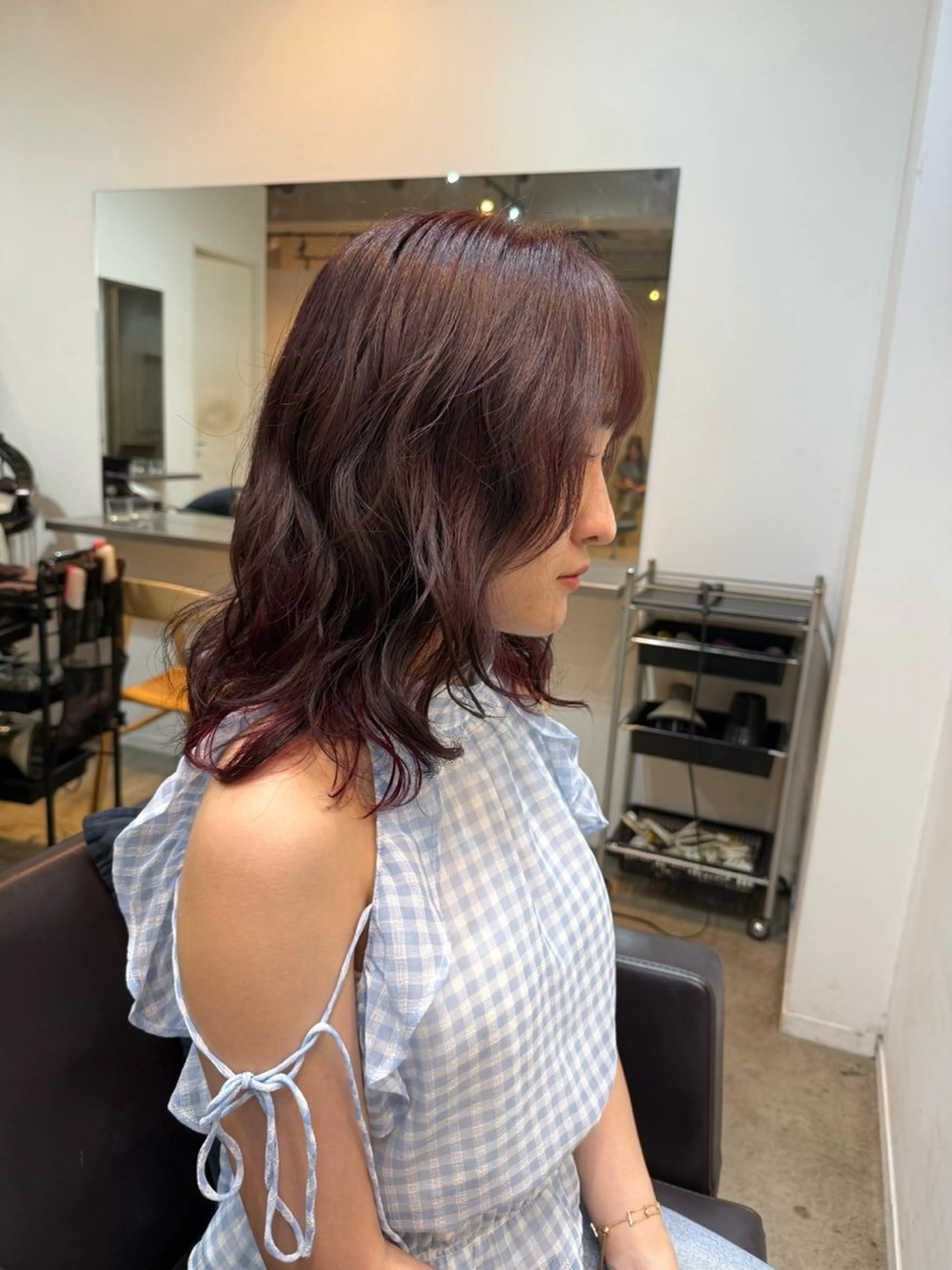 ミディアム カット ヘアカラー パーマ トリートメント デジタルパーマ /神野楓のヘアスタイル