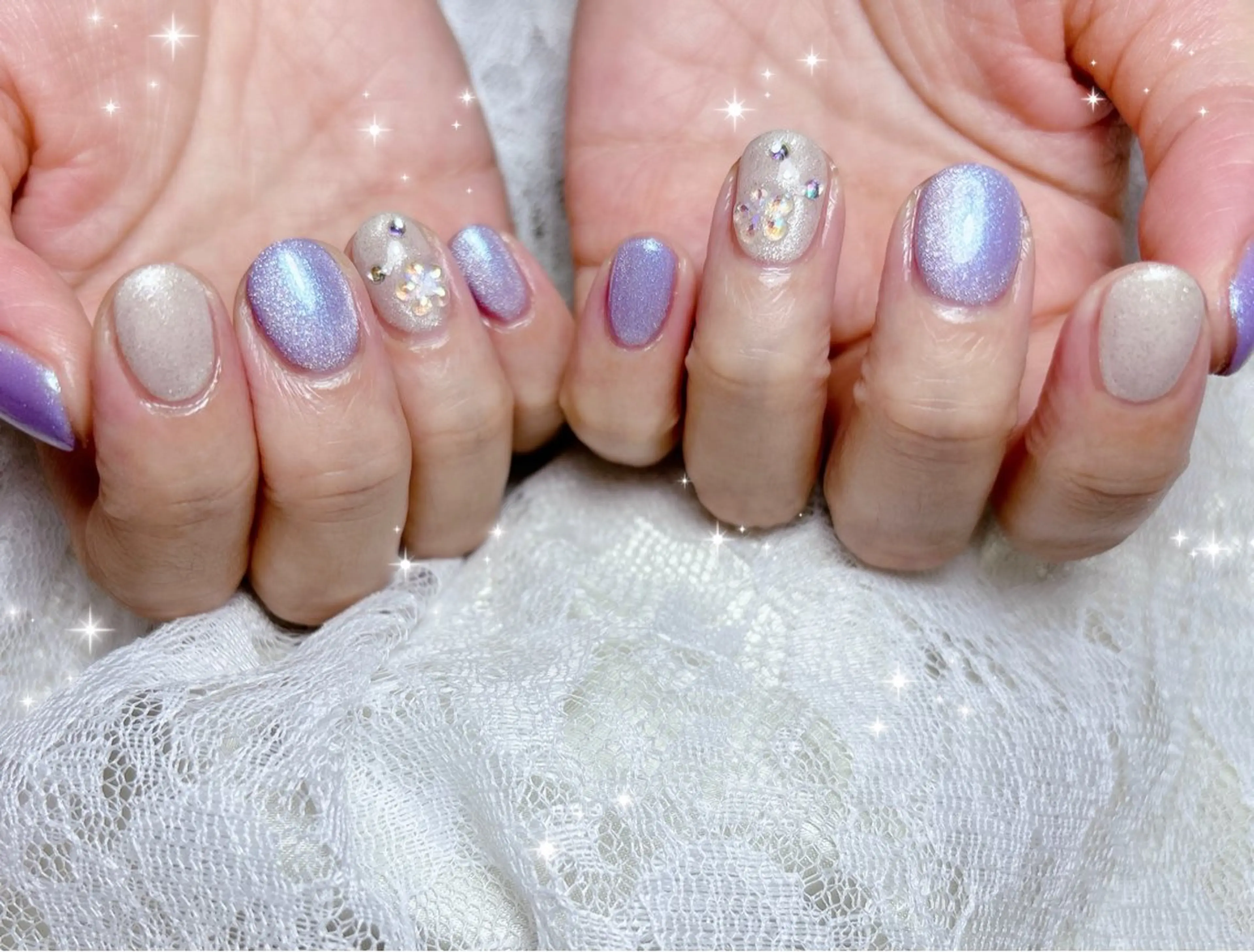 ネイル マグネットネイル ハンドネイル FLARE NAIL フレアネイルのネイルデザイン