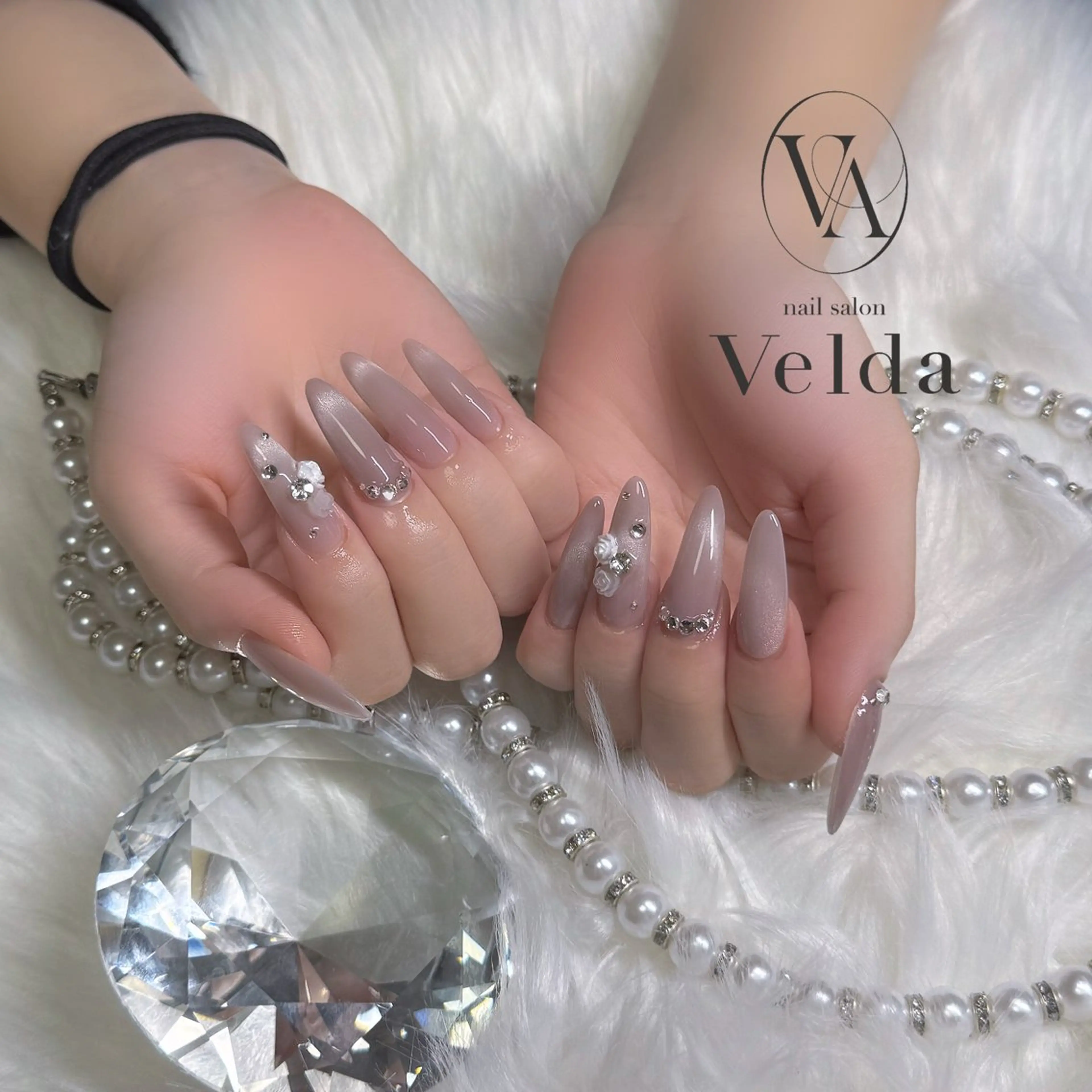 ネイル マグネットネイル マグネットワンカラー ワンカラーネイル ハンドネイル 💎スカルプ💎 Velda(ベルダ)のネイルデザイン