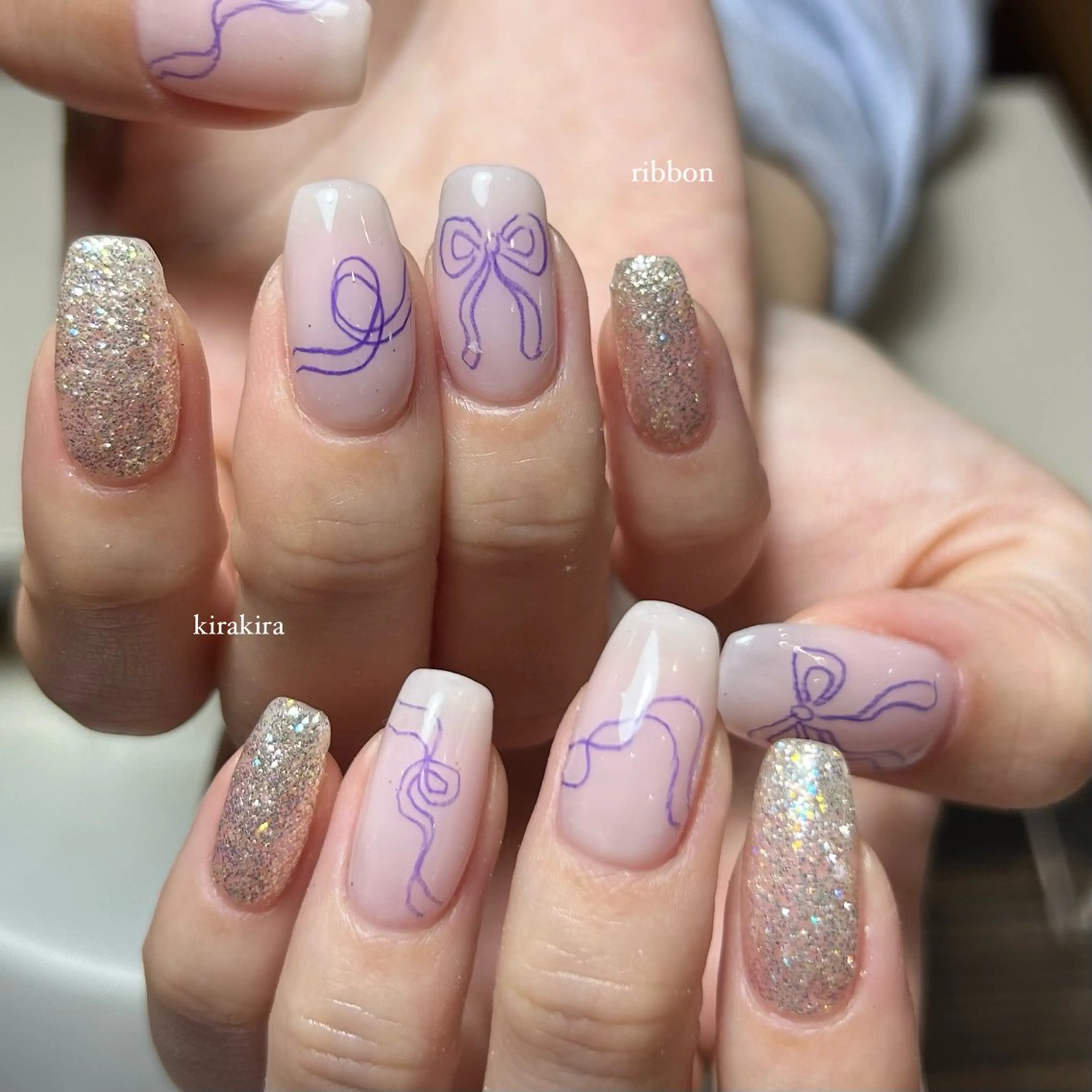 ネイル ラメ(グリッター) ハンドネイル Etel atelier.のネイルデザイン