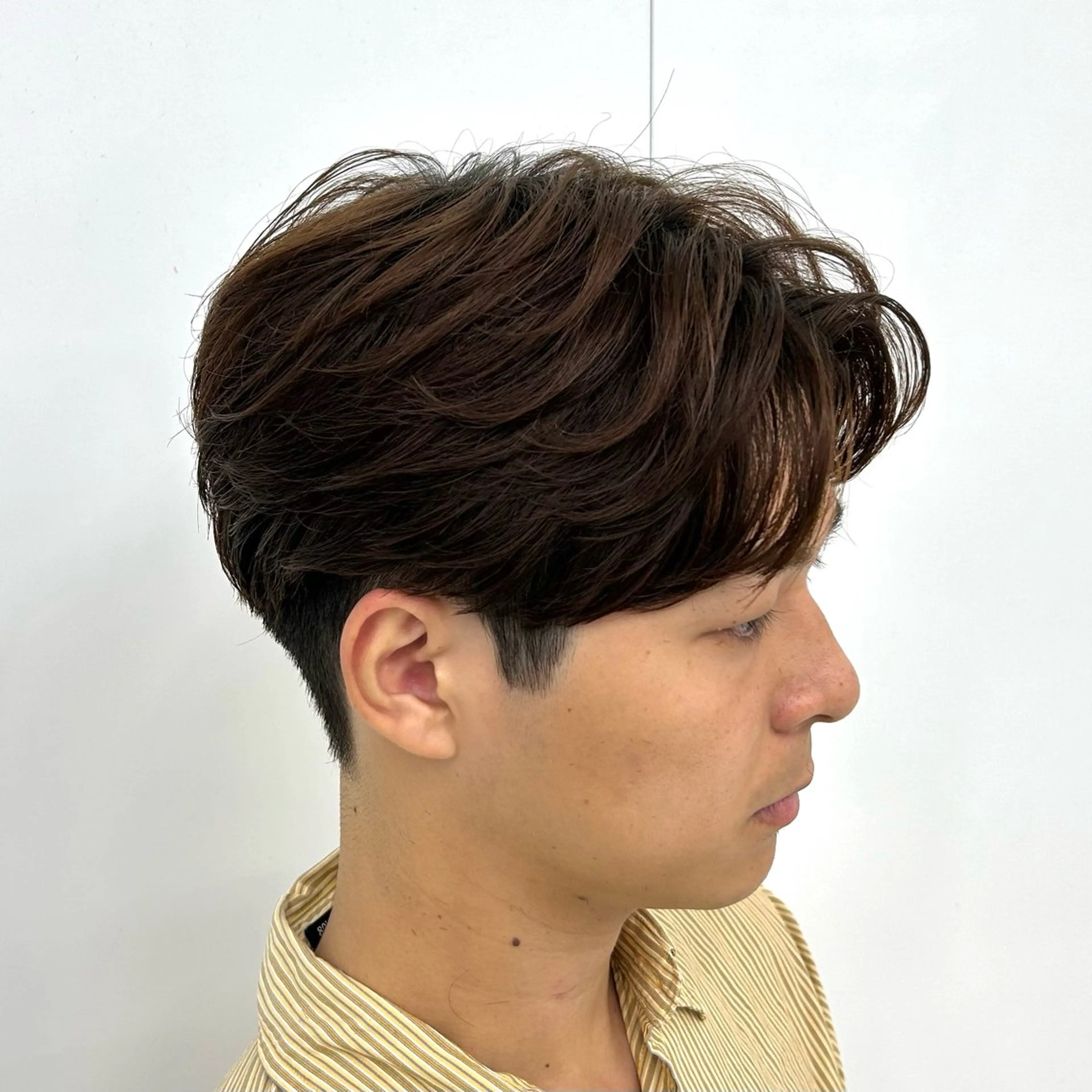 ショート カラー パーマ メンズ メンズパーマ ブラウンカラー ニュアンスパーマ カット ヘアカラー パーマ 【メンズパーマ特化】 🍏網中勇喜のヘアスタイル