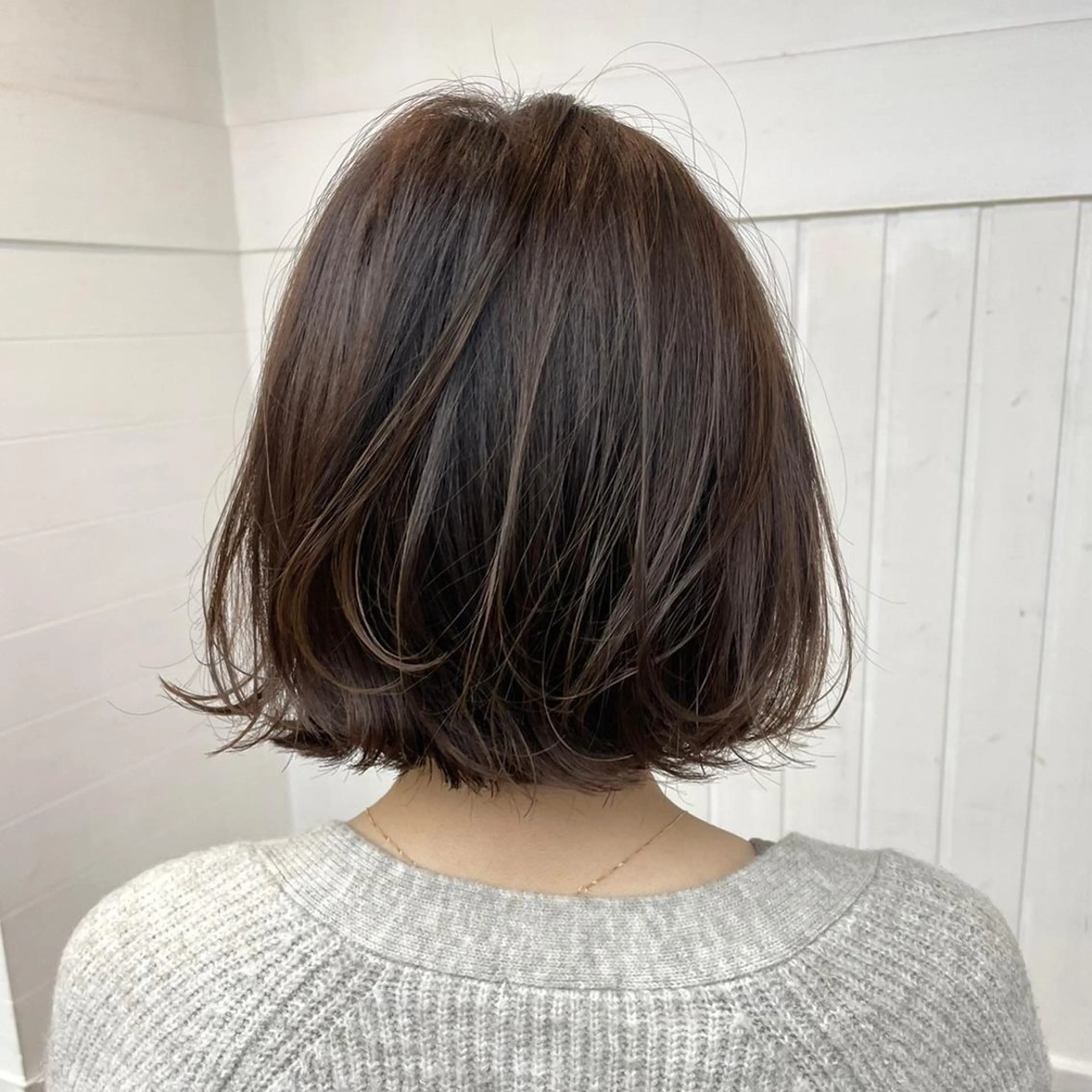 ショート カラー ショートボブ アディクシーカラー アッシュ バレイヤージュ ミストバング カット ヘアカラー トリートメント N° anfeel 渋谷🪞🫧のヘアスタイル